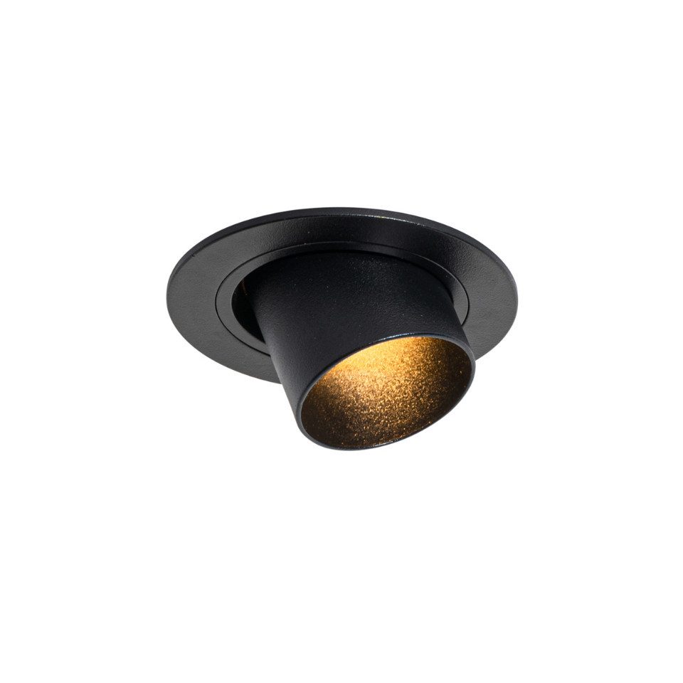 Qazqa LED Einbaustrahler Installa, ohne Leuchtmittel, GU10, Schwarz, Modern, Aluminium, 6-flammig