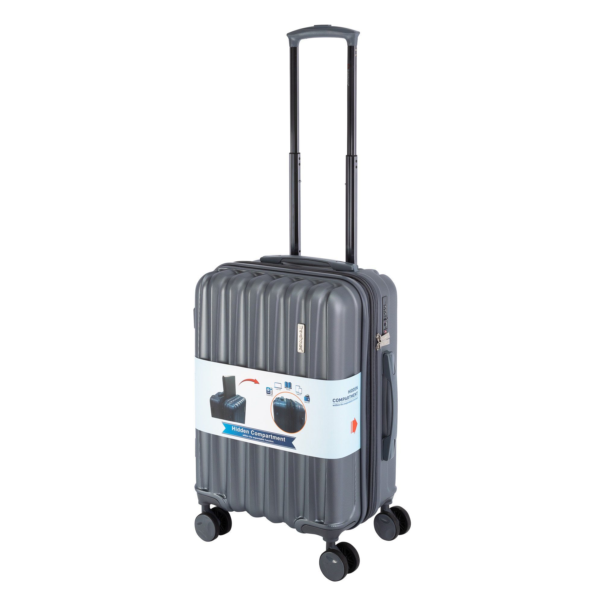 Travelhouse Handgepäck-Trolley Porto, 4 Rollen, Laptopfach in Dehnfalte, Sc günstig online kaufen