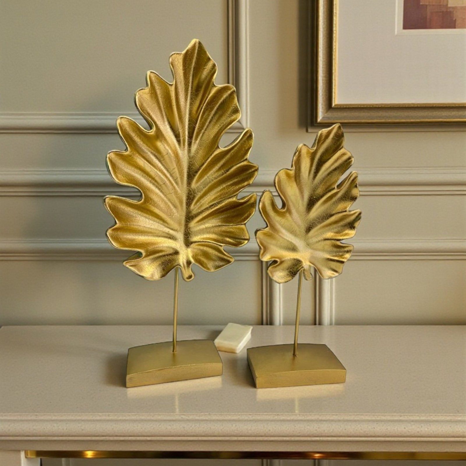 Bamyum Dekoobjekt Bamyum 2pcs Bergahornblätter Sculpture Modern Deko Figur