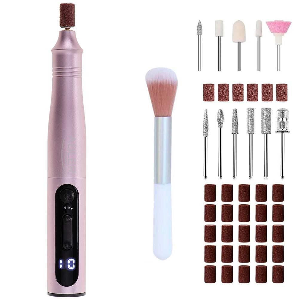 Adler Maniküre-Pediküre-Set AD 2181, elektrischer Nagelfräser, Maniküre Pediküre Set, Nagelfeile, pink