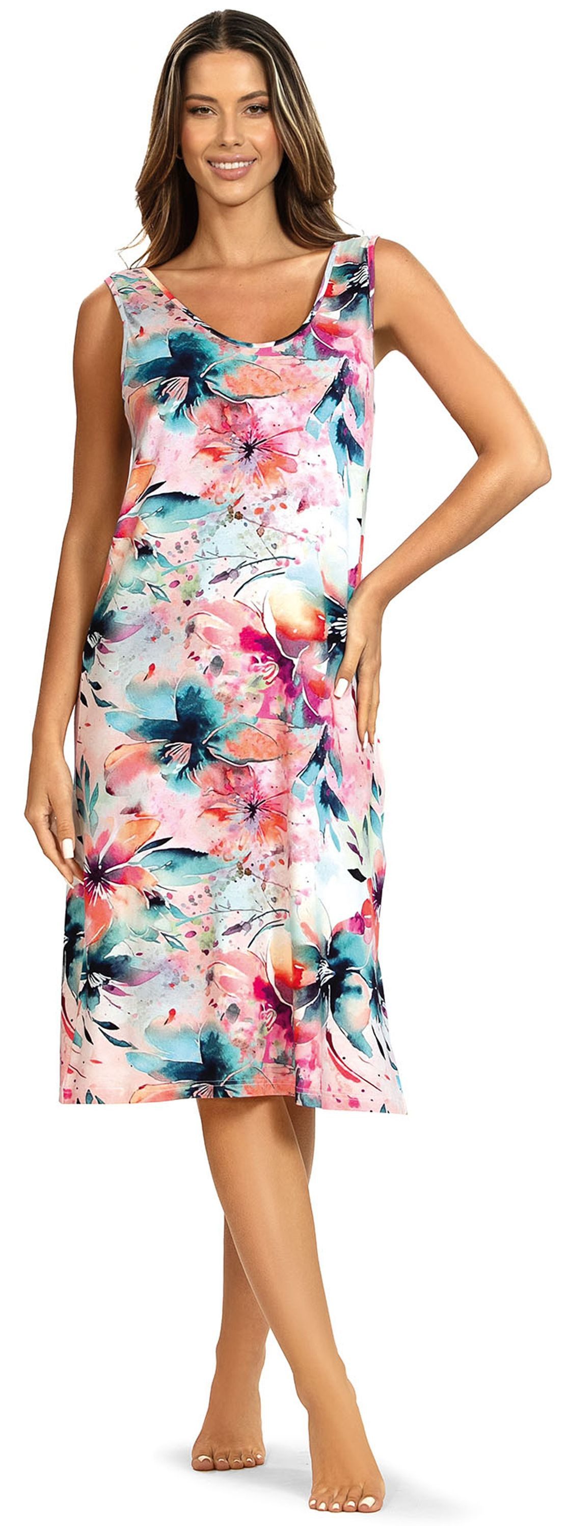 Ascafa Strandkleid Beach (Packung, 1-tlg., 1-teilig) Damen Trägerkleid 105cm Sommerkleid Tropical Strandmode