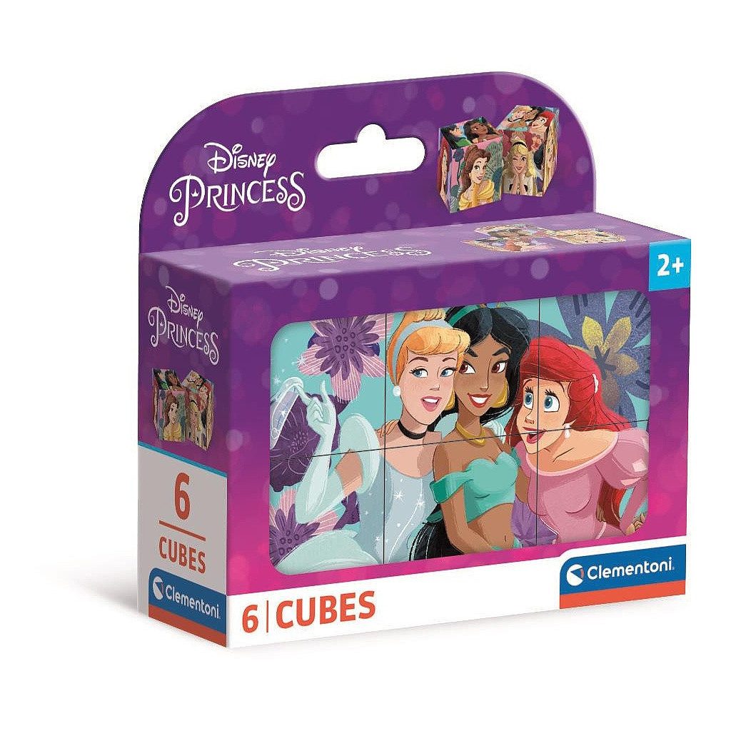 Disney Lernspielzeug Disney Prinzessin Bonding Clementoni 6-teiliges Märchenwürfel, fördert die Feinmotorik und das logische Denken