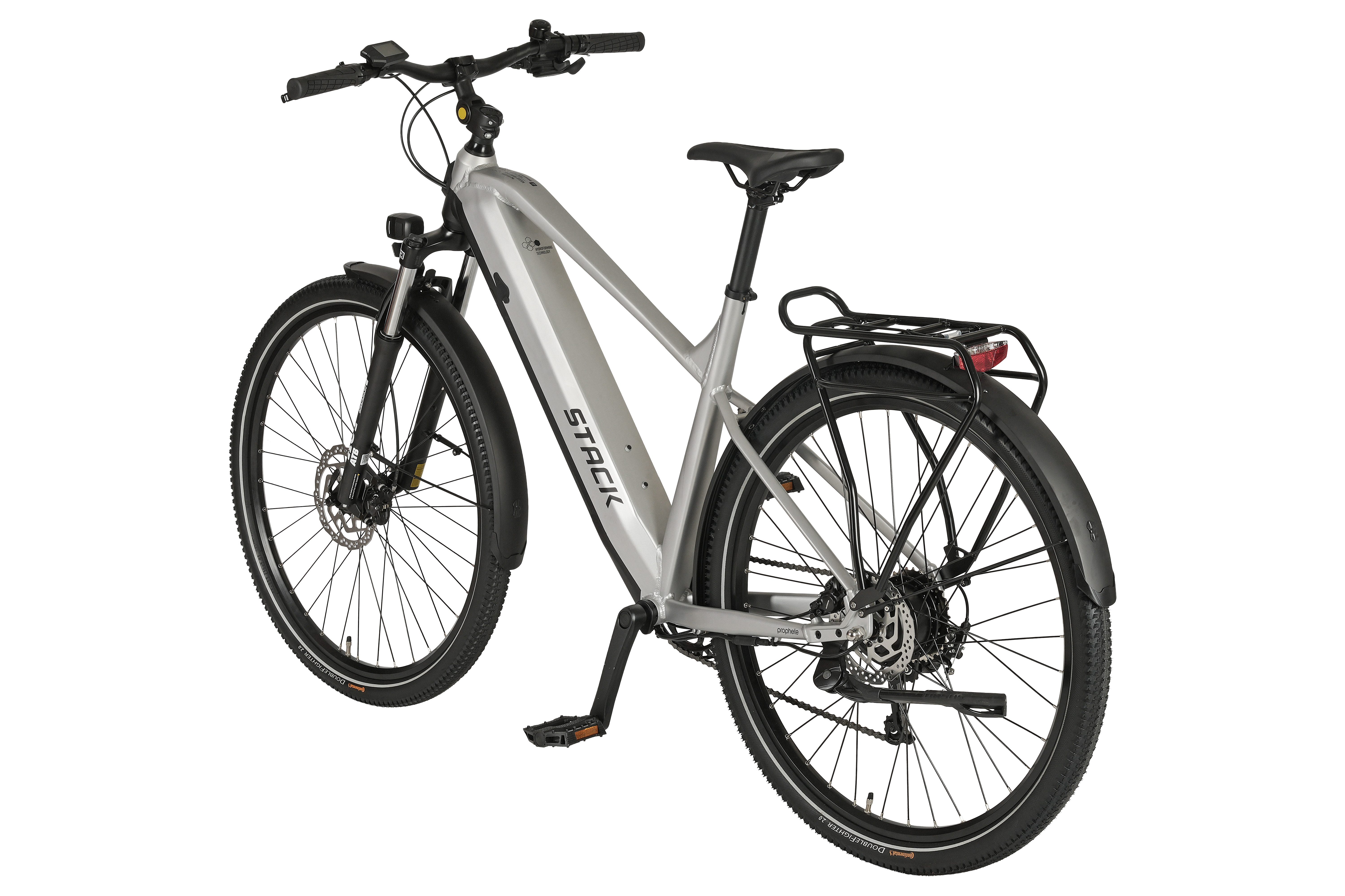 Prophete E-Bike Trekkingrad Stack 1.8, 8 Gang Shimano Altus Schaltwerk, Kettenschaltung, Heckmotor, 360 Wh