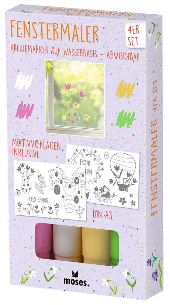 Moses. Verlag Filzstift Fenstermaler Set mit 6 Stiften