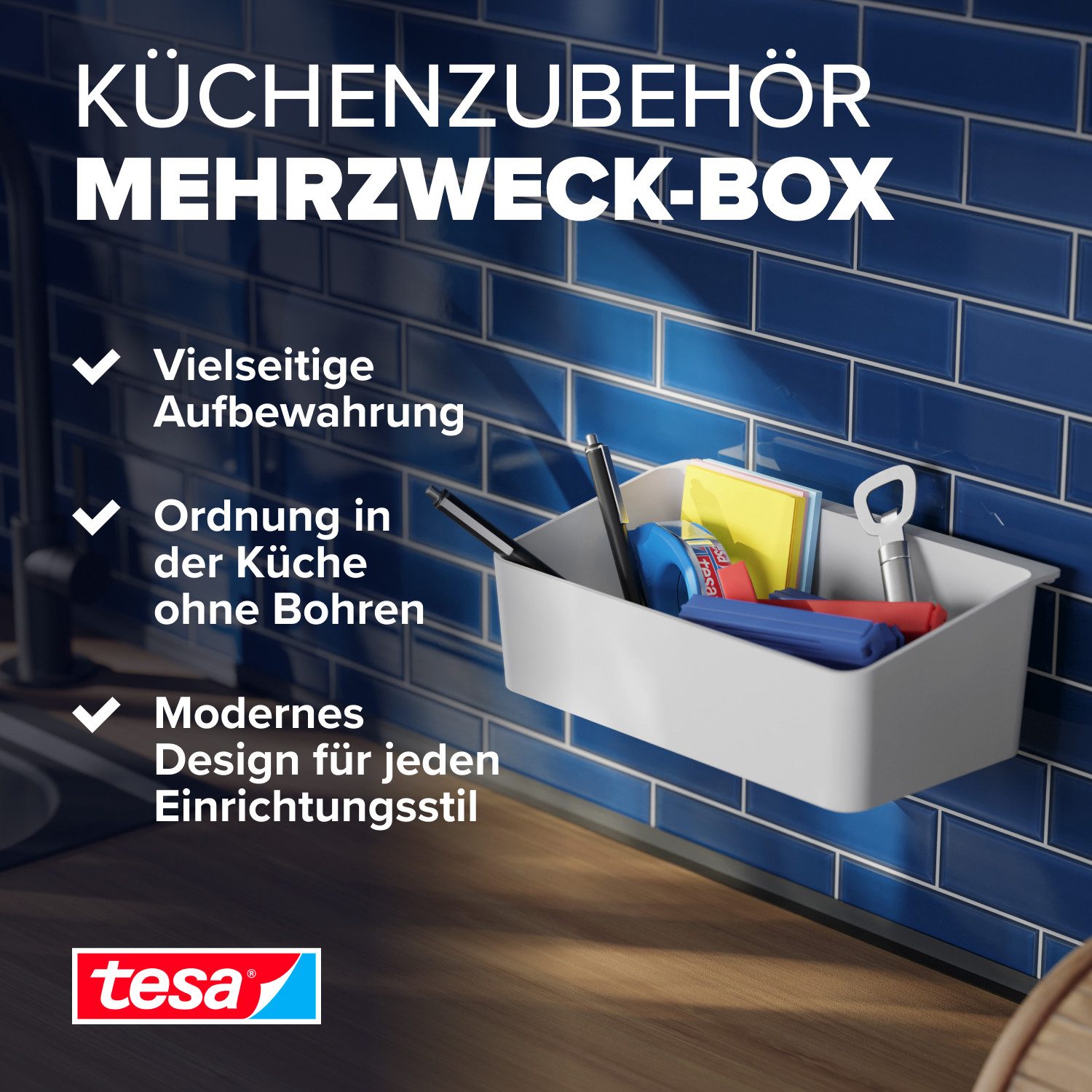 tesa Küchenorganizer-Set tesa Küchenzubehör Organizer - selbstklebende Box günstig online kaufen