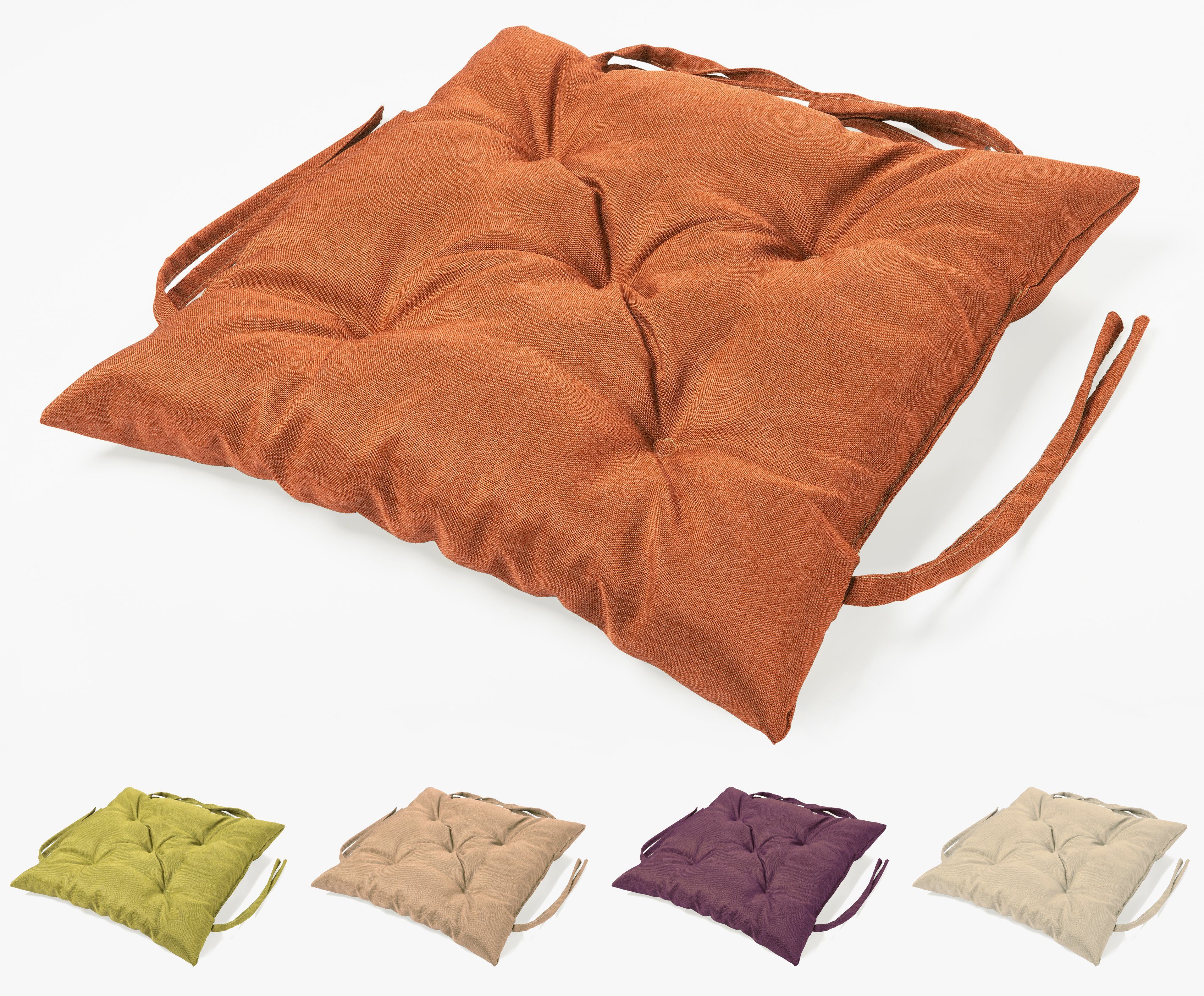 Größen orange 60 60 cm viele und x zur Stuhlkissen Farben Auswahl, sunnypillow Bankauflage Bankauflage