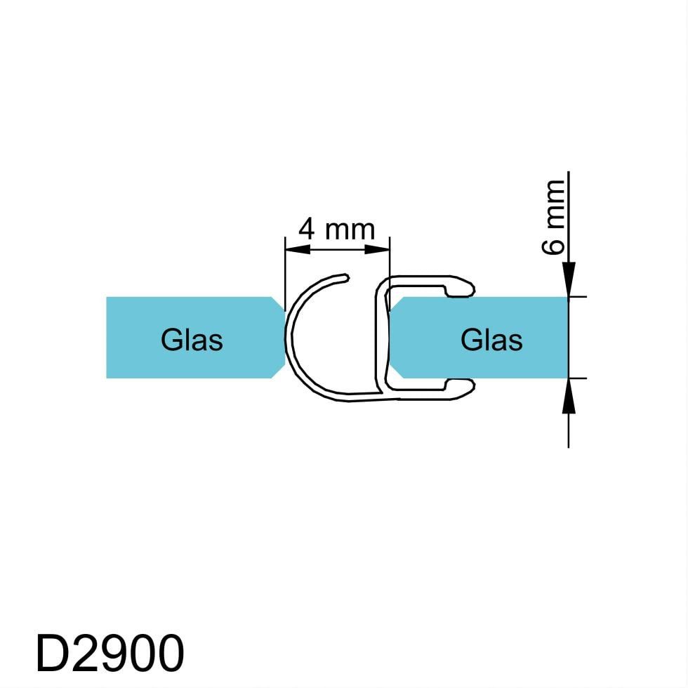 Schulte Duschablauf Schulte Duschdichtung Glasstärke: 6 mm Länge: 201 – Bild 2 von 2