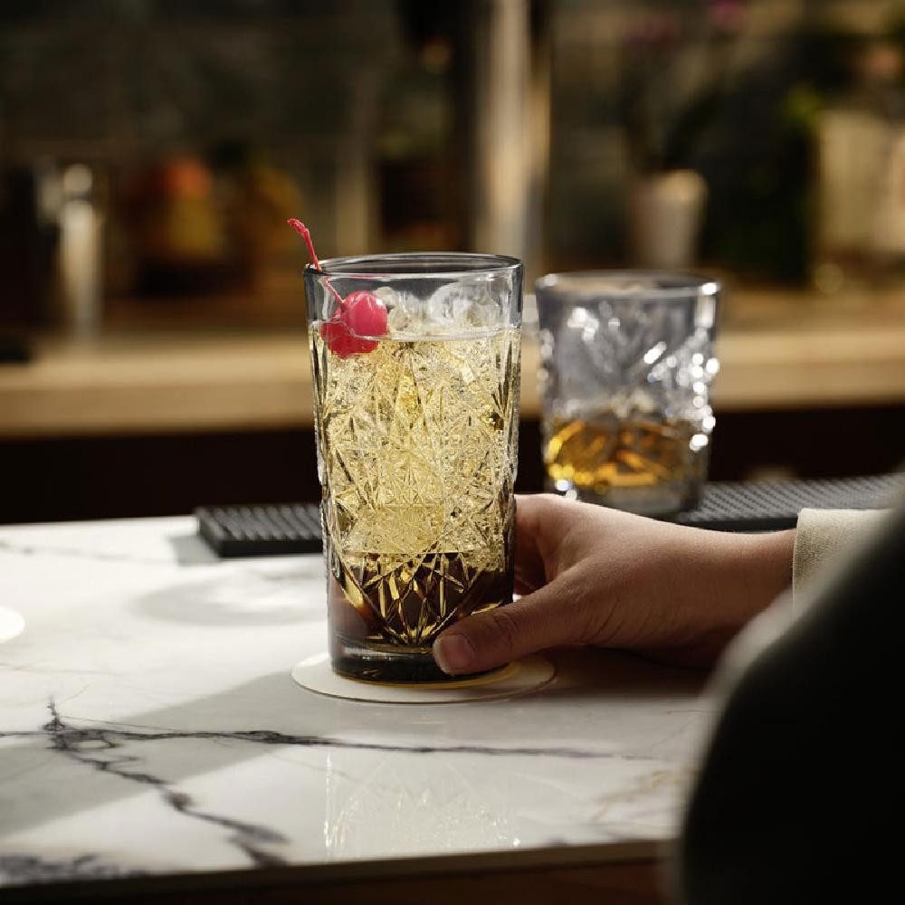 LIBBEY Cocktailglas Longdrinkglas Hobstar Grau (473ml)