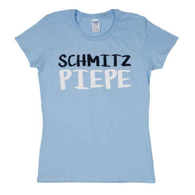 United Labels® T-Shirt Ralf Schmitz T-Shirt - Schmitzpiepe Slim Fit Blau