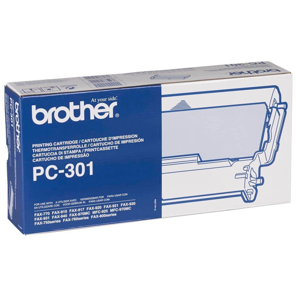 Brother Thermotransfer-Rolle PC-301 Rolle schwarz, - (1-St) Tonerkartusche 1