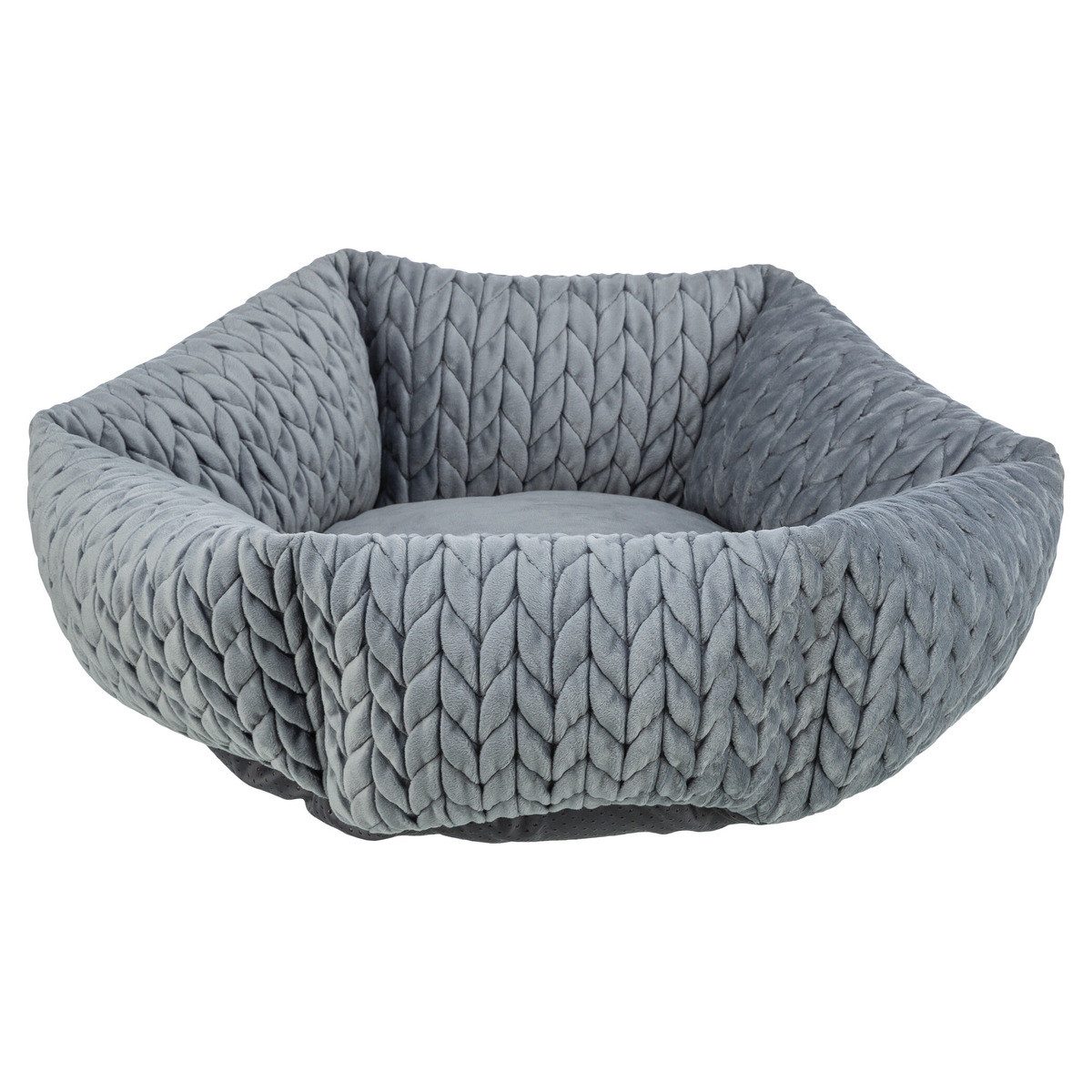 TRIXIE Tierbett Bett Livia rund grau für Katzen