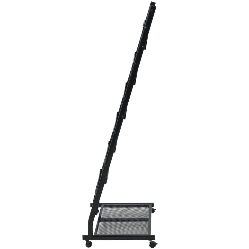 vidaXL Zeitungsständer, Zeitschriftenständer 47,5×43×133 cm Schwarz A4