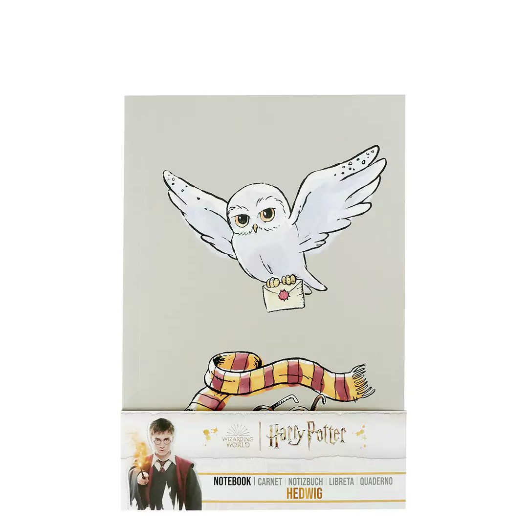 Mad Monkey Notizbuch Harry Potter Hedwig Plüsch Notizbuch mit Zauberstab-Kugelschreiber