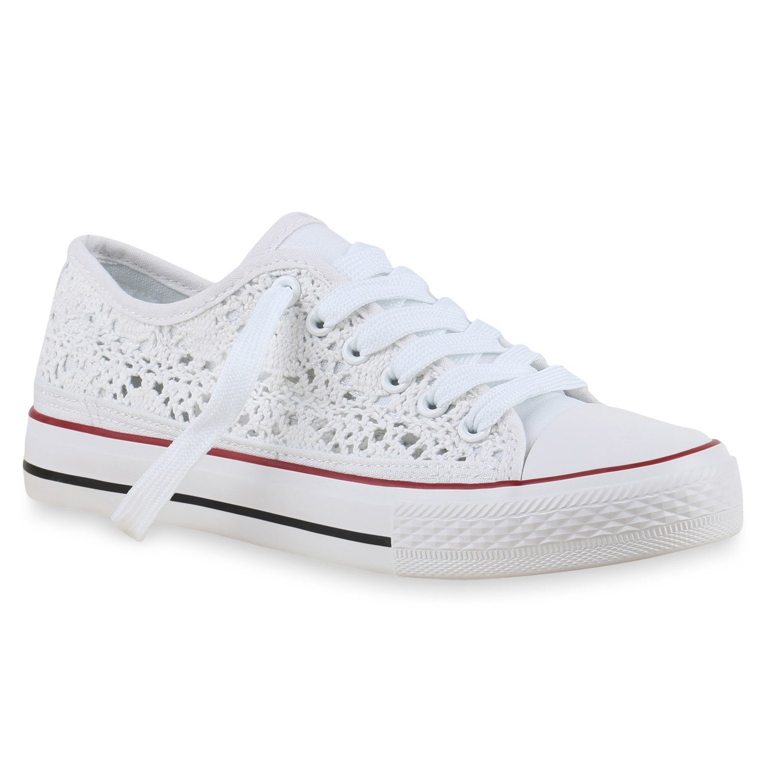 VAN HILL 97316 Sneaker Damen Sneakers Stoffschuhe Spitze Sportschuhe Freizeit