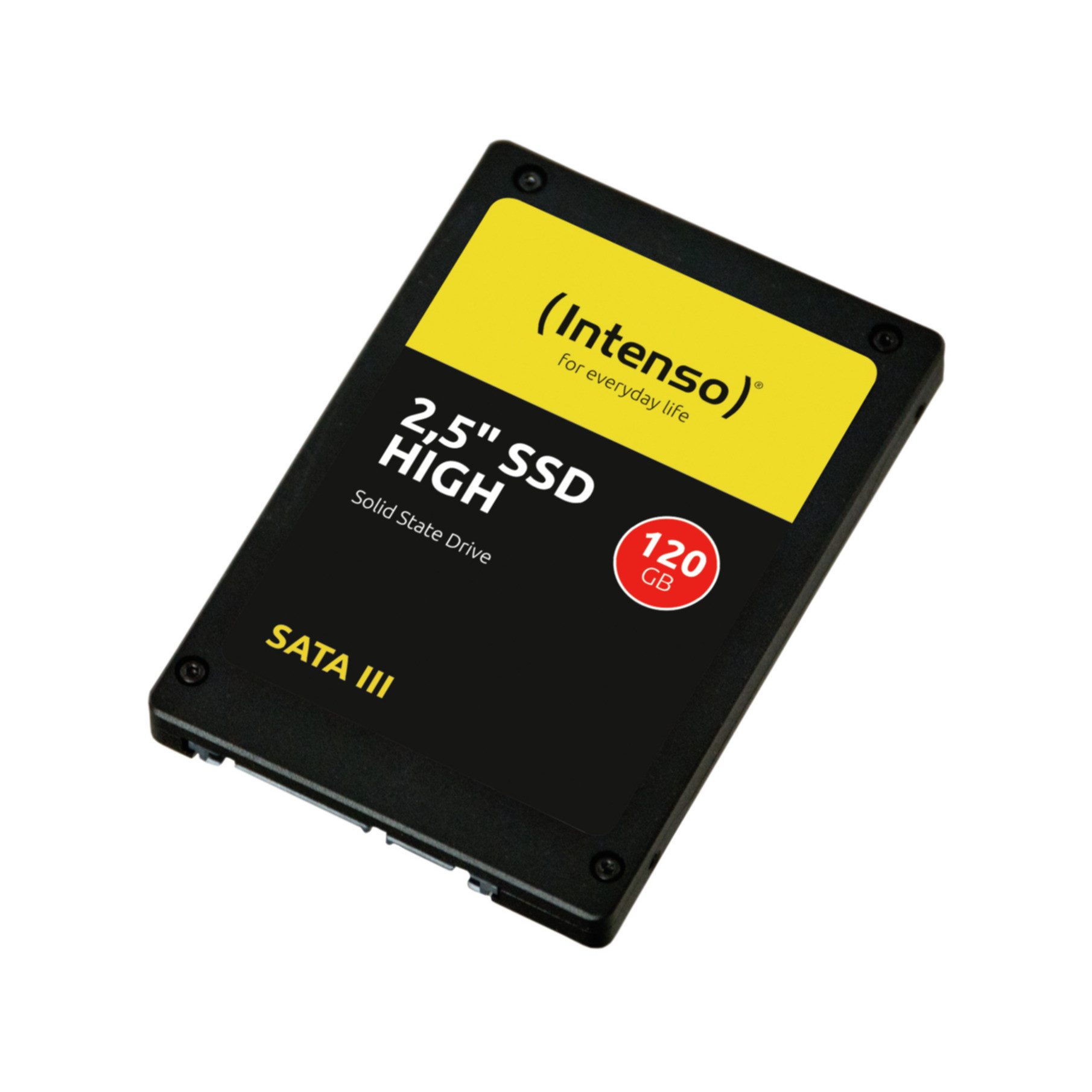 Intenso High SSD-Festplatte (120 GB) 2.5"" 520 MB/S Lesegeschwindigkeit, 480 MB/S Schreibgeschwindigkeit