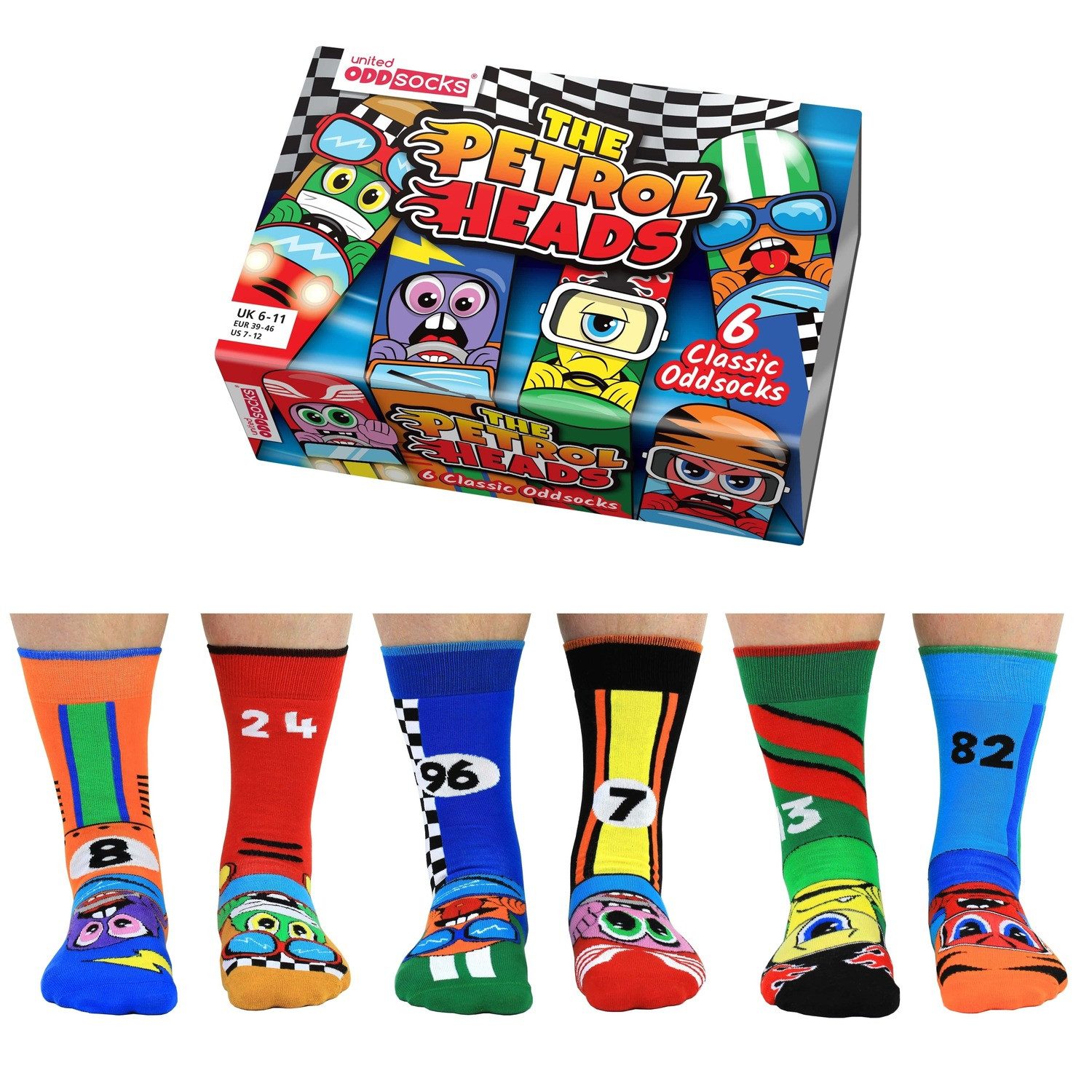 United Oddsocks Freizeitsocken Petrol Heads Rennfahrer günstig online kaufen