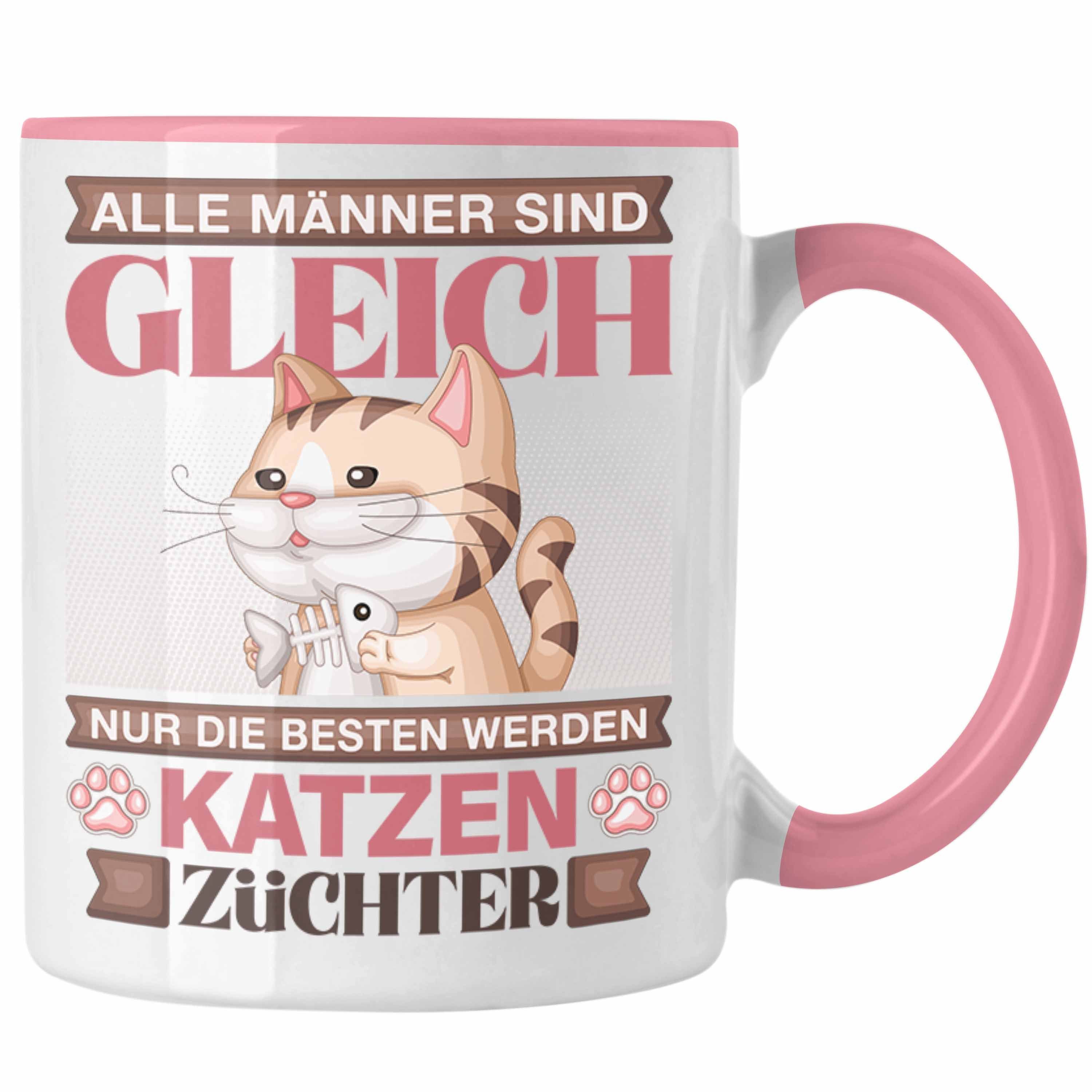 Trendation Geschenkidee Geschenk Tasse Männe Tasse Rosa Katzen Lustiger Züchter Alle Spruch