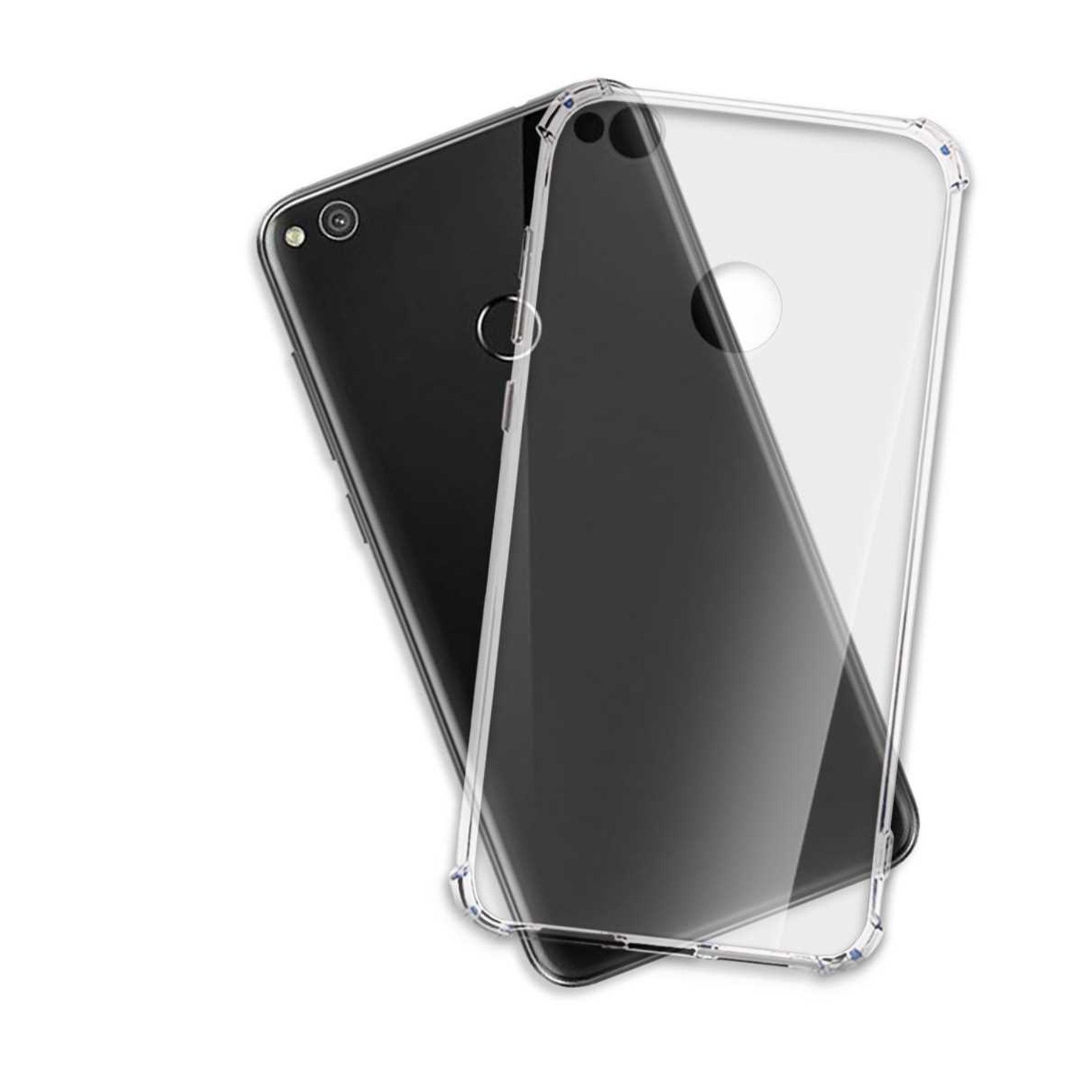 mtb more energy Smartphone-Hülle Clear Armor Case für Huawei P8 Lite / P9 Lite 2017, Transparente TPU Schutzhülle Case Backcover mit Anti-Shock Verstärkung