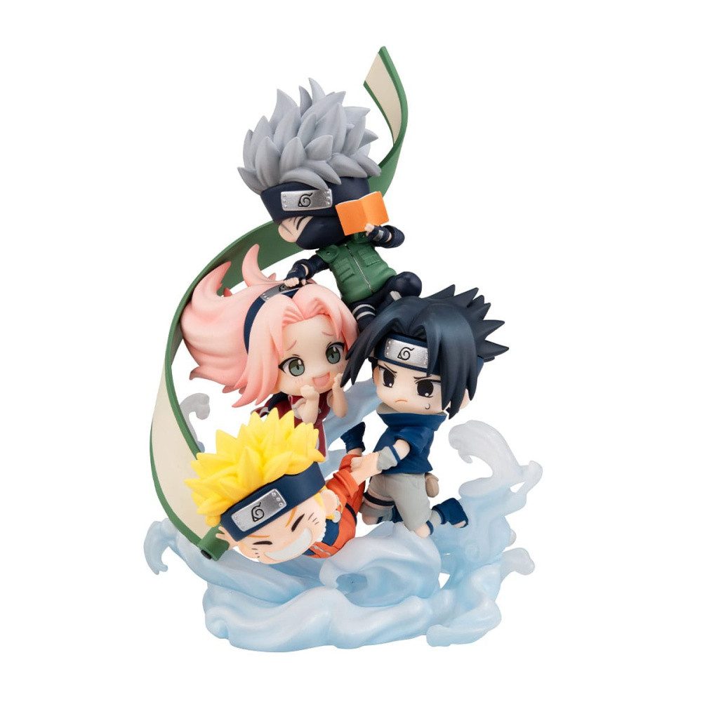 MegaHouse Merchandise-Figur Naruto Shippuden FigUnity PVC Mini-Statue Gather here, Team 7 13 cm (w