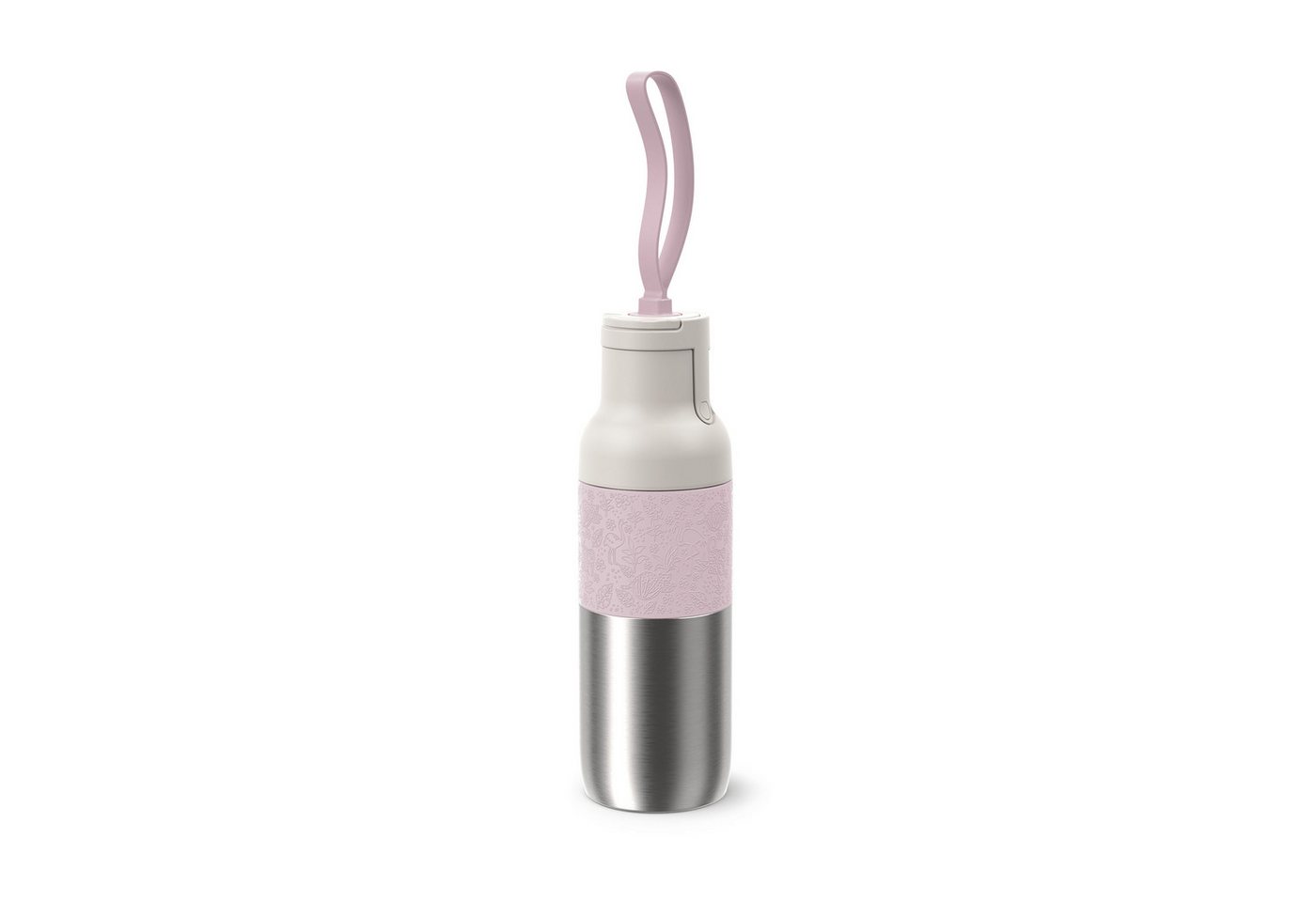 Emsa Trinkflasche beYou Kids, einhändiges Öffnen, 100 % dicht, 0,5 Liter, Sieb, Mix & Match