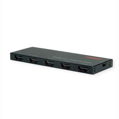ROLINE HDMI Video-Splitter, Ultra Slim, 4fach Audio- & Video-Adapter