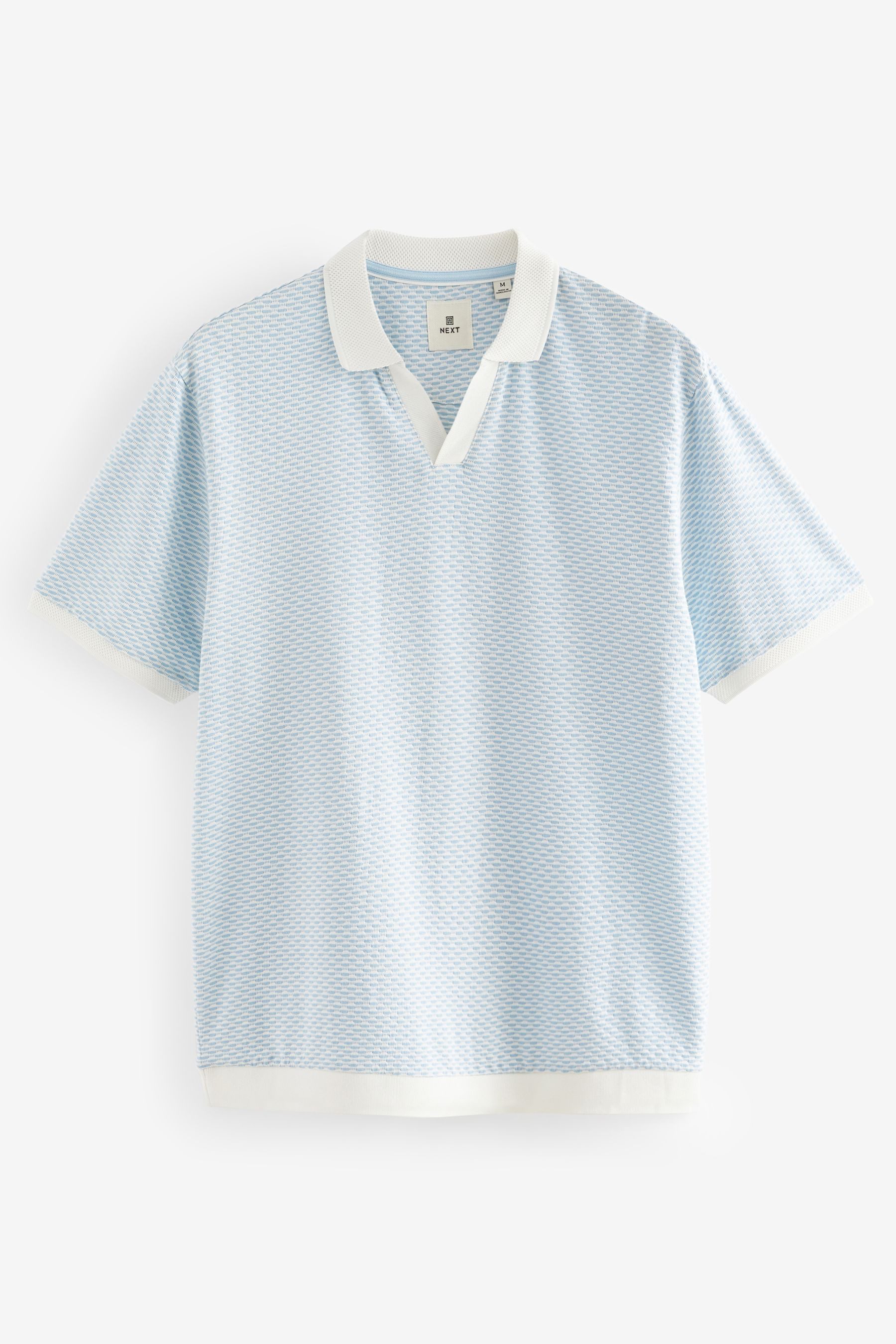 Next Poloshirt Strukturiertes Kurzarm-Poloshirt mit Kuba-Kragen günstig online kaufen