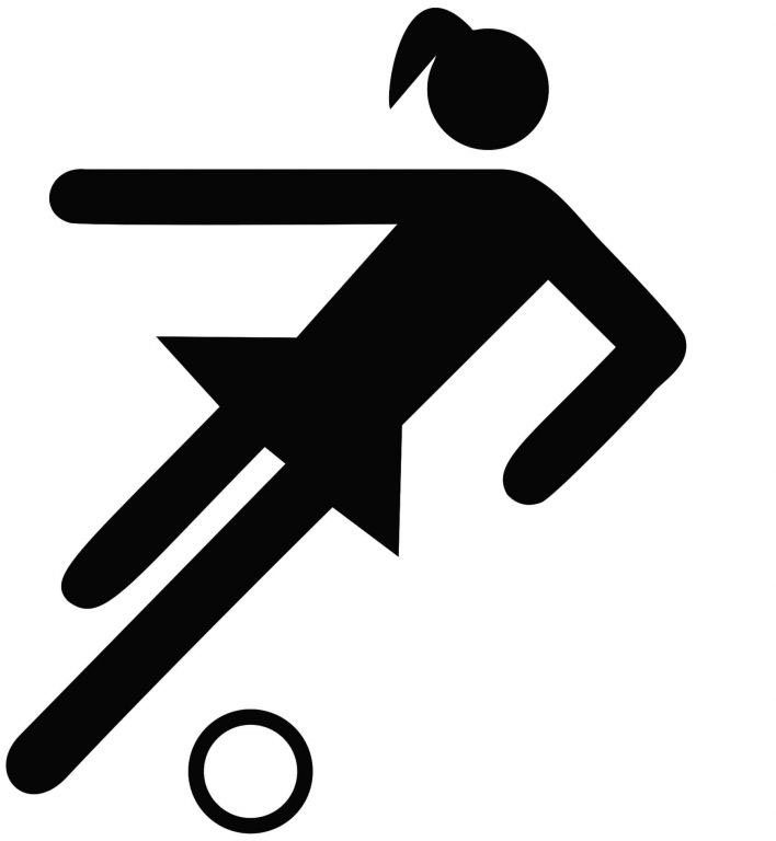 Wandtattoo Frauenfußball (1 Piktogramm Wall-Art St)