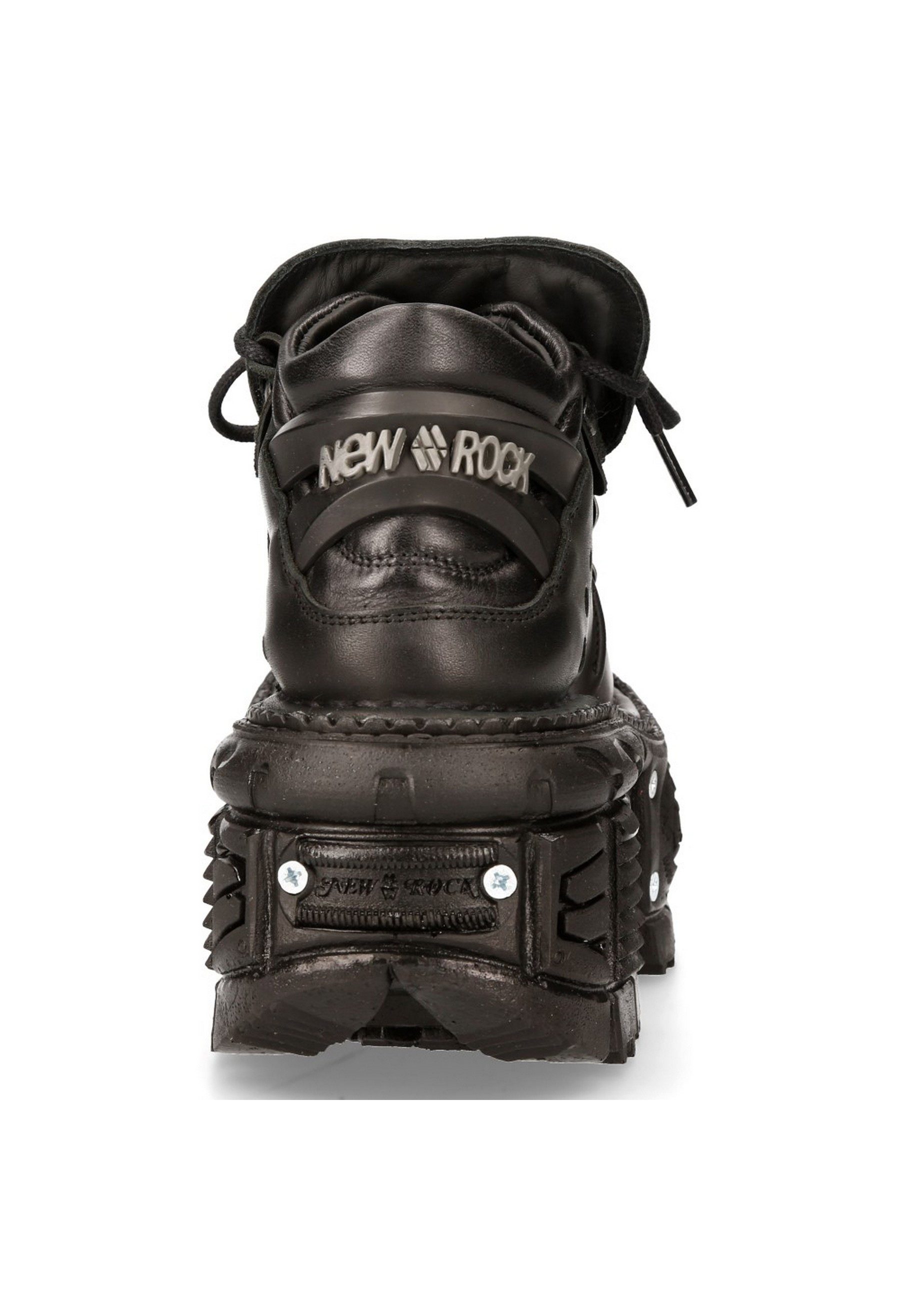 NEW ROCK M-TANK106-C2 Sneakerboots Unisex Leder-Sneaker: Goth-Punk Stil mit Plateau und Metallelementen