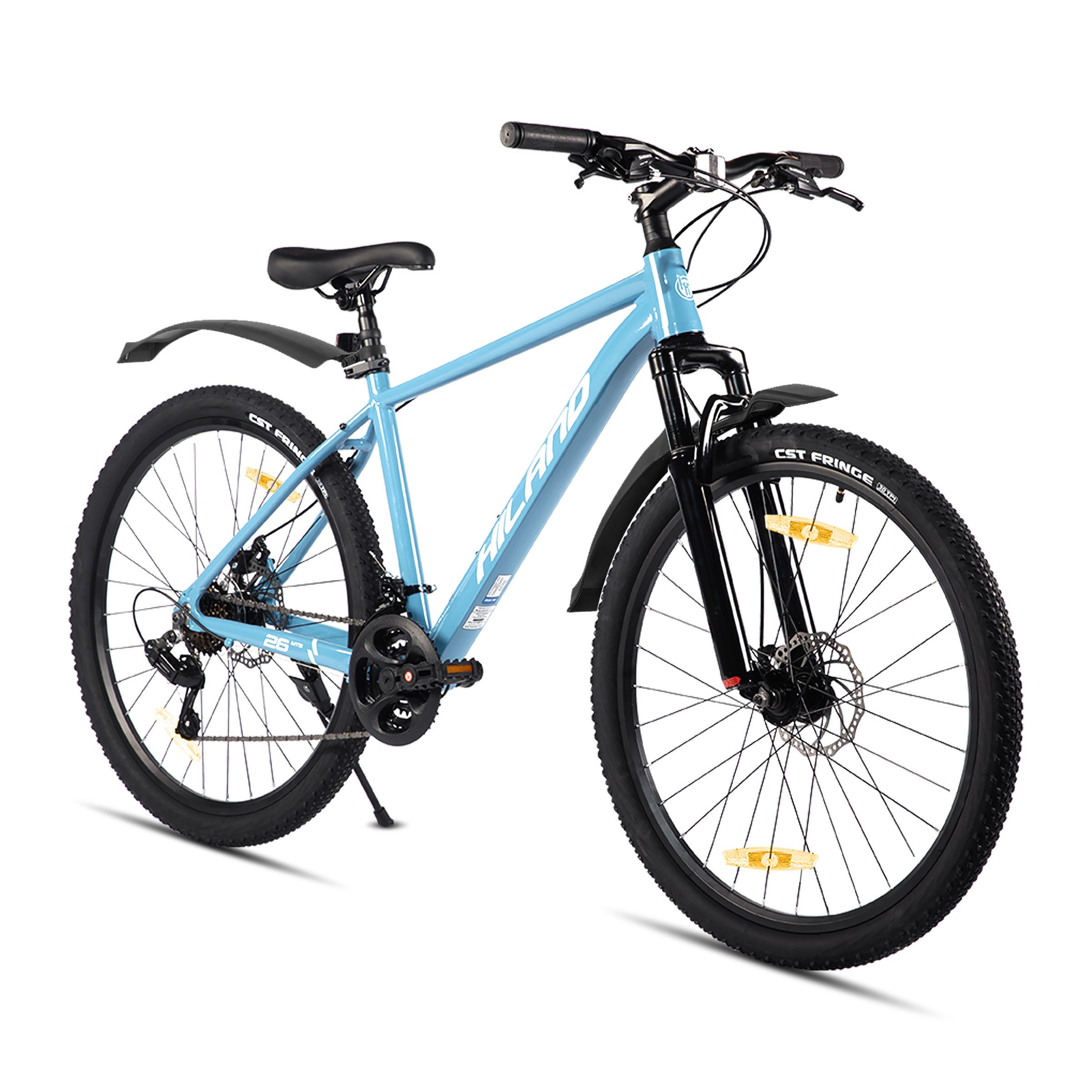HILAND Mountainbike 27,5 Zoll Herren und Damen MTB mit Aluminiumrahmen, 21 Gang,Aluminiumrahmen, Doppelscheibenbremsen, Gefederter Vordergabel