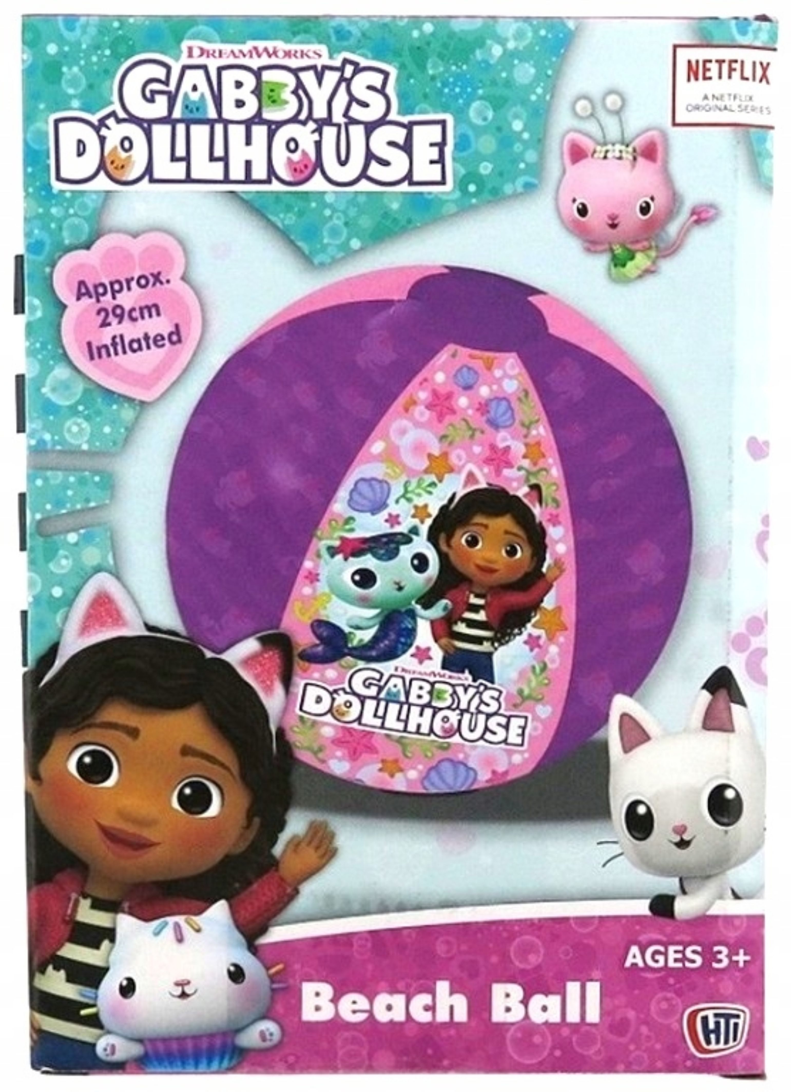 Dreamworks Gabby’s Dollhouse Schwimmring GABI – Set Schwimmreifen + Schwimmflügel + Ball (3-tlg)