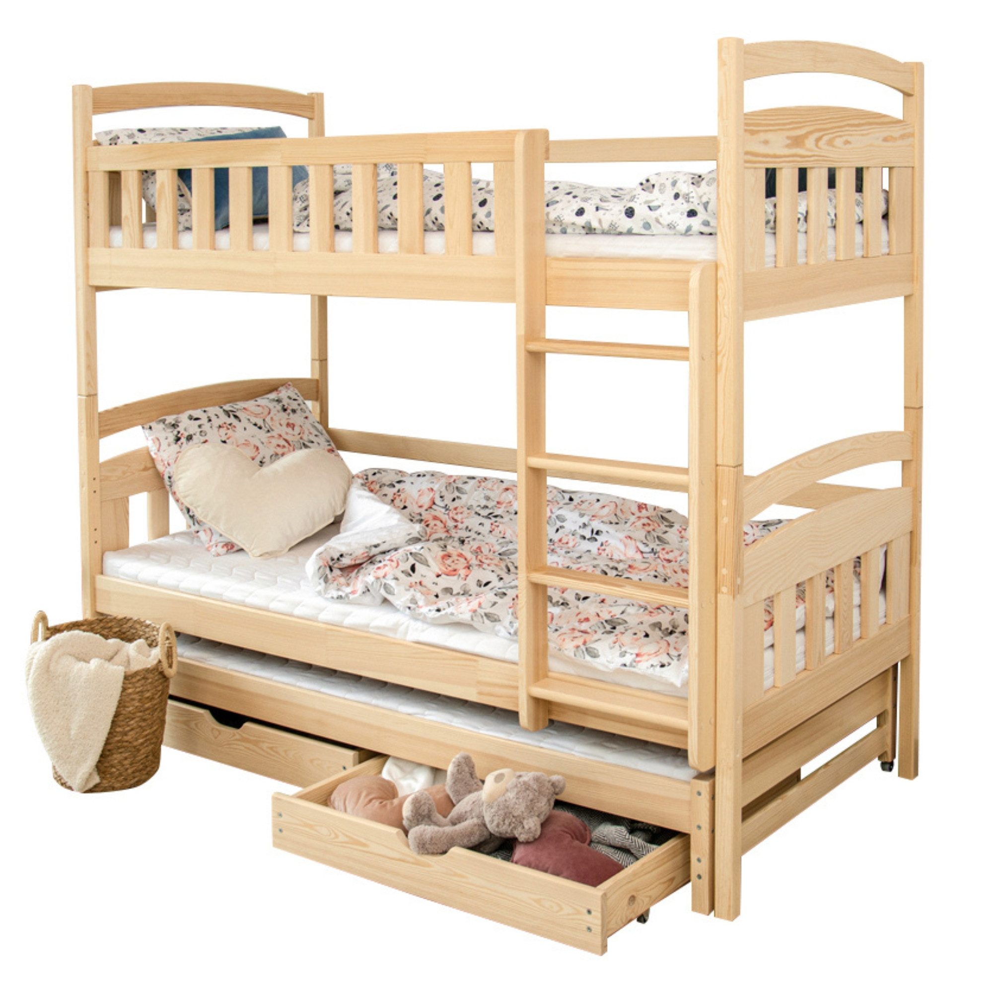 Kids Collective Etagenbett Hochbett Stockbett Kinderbett 90x200 cm mit Ausz günstig online kaufen