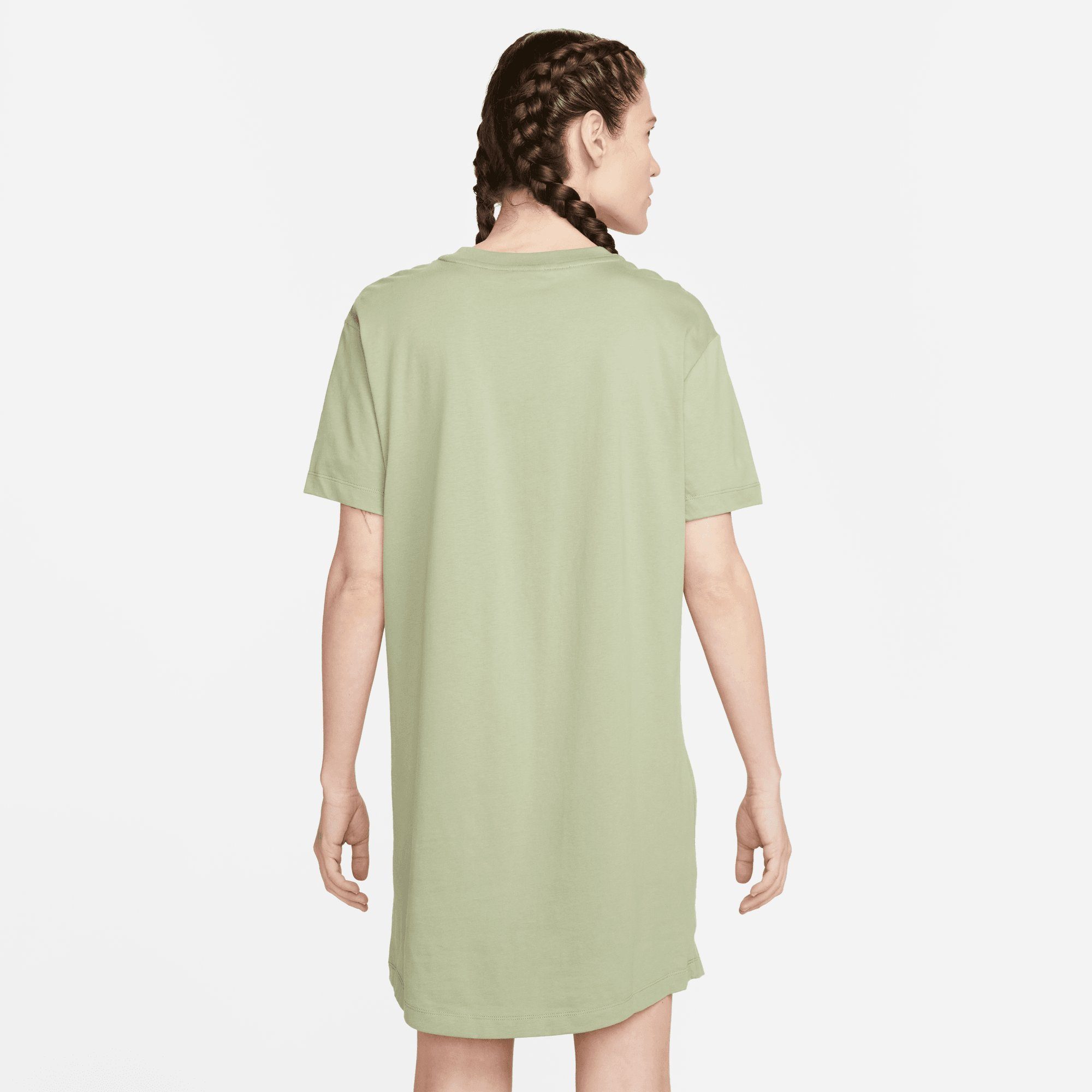 DRESS WOMEN'S ESSENTIAL GREEN/BLACK OIL Sommerkleid Nike SHORT-SLEEVE Sportswear