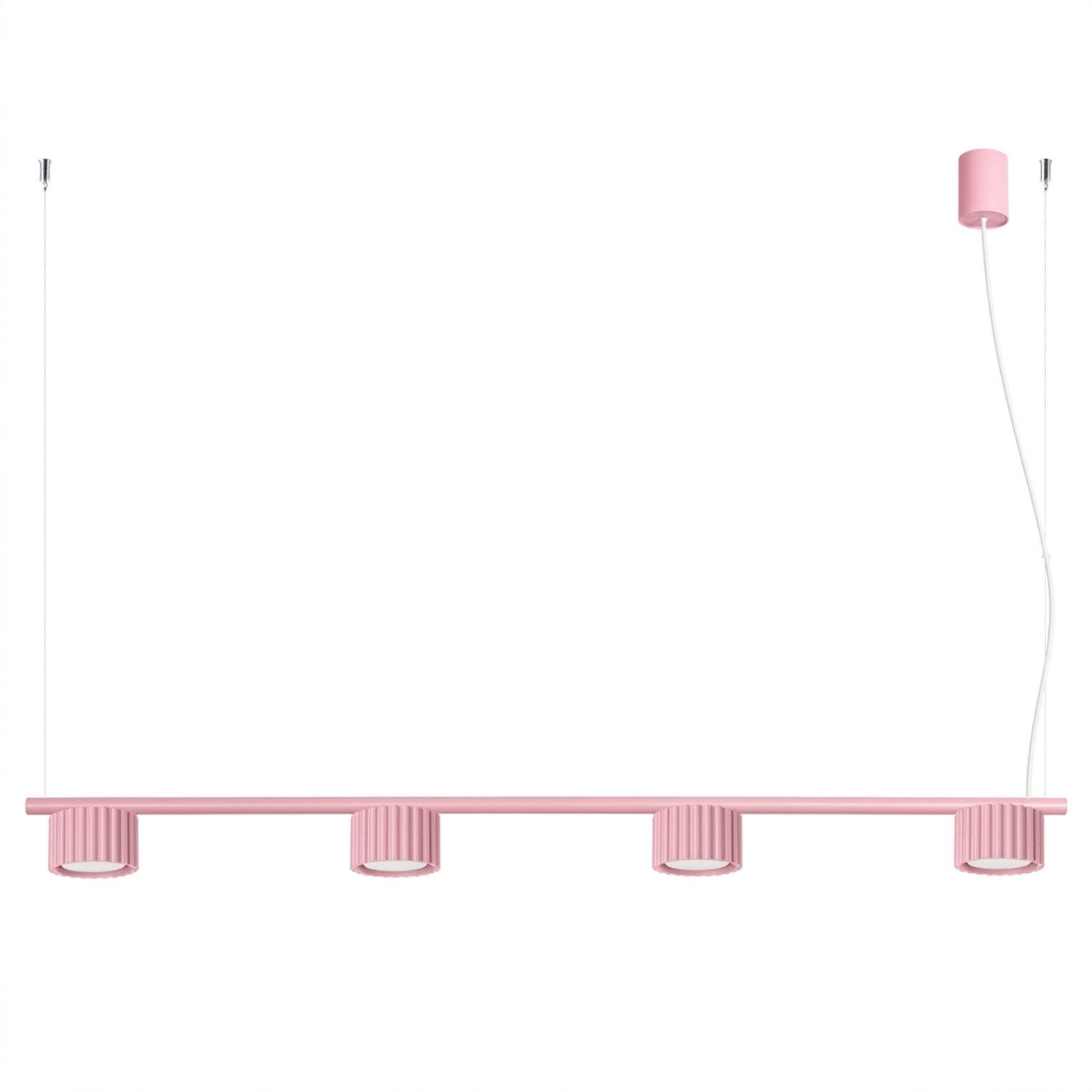 SOLLUX lighting Kronleuchter Kronleuchter AURA 4 rosa Gx53, Nicht enthalten