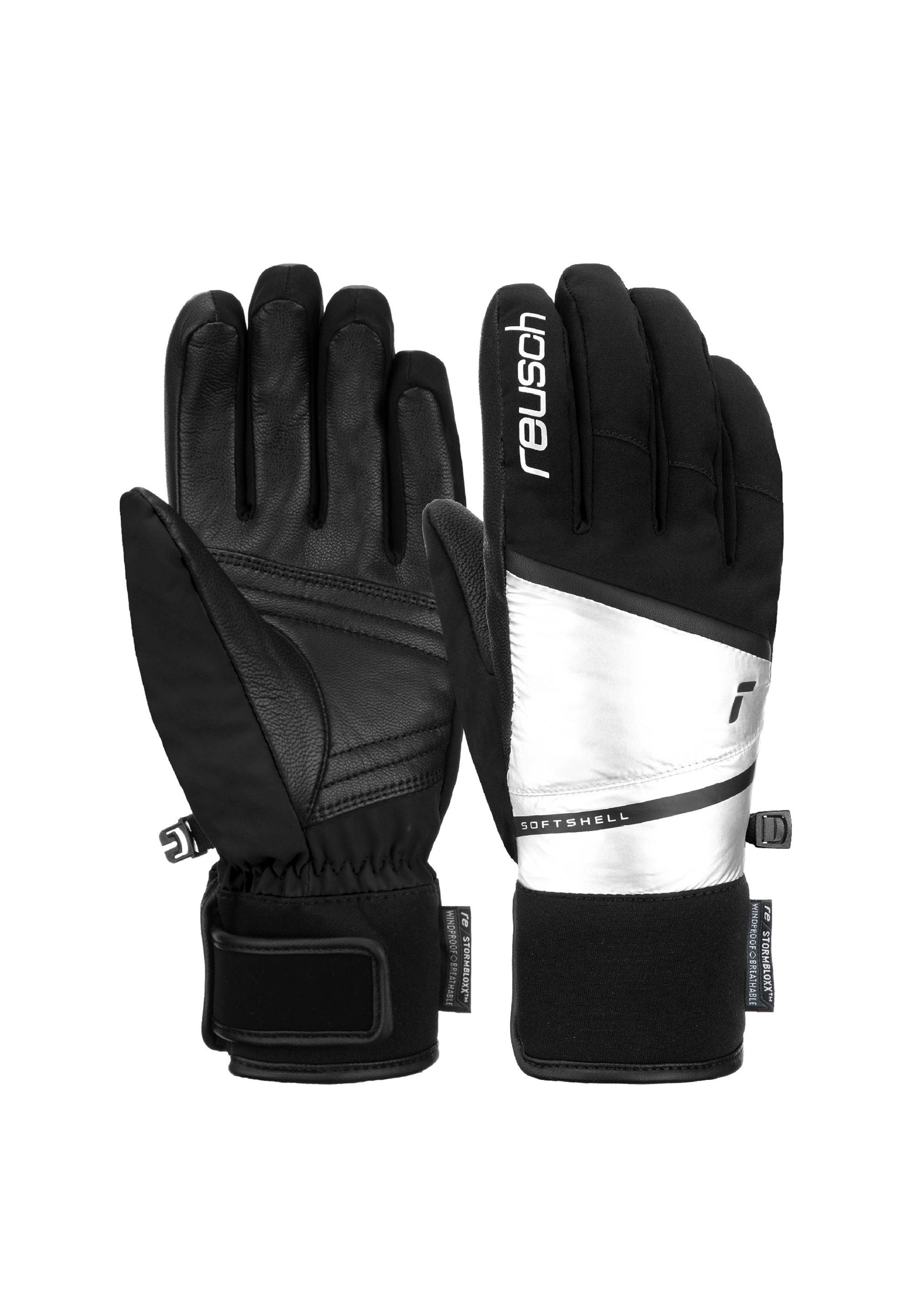 Reusch Skihandschuhe Tessa STORMBLOXX™ aus wasserdichtem und atmungsaktivem Material schwarz-silberfarben | Handschuhe