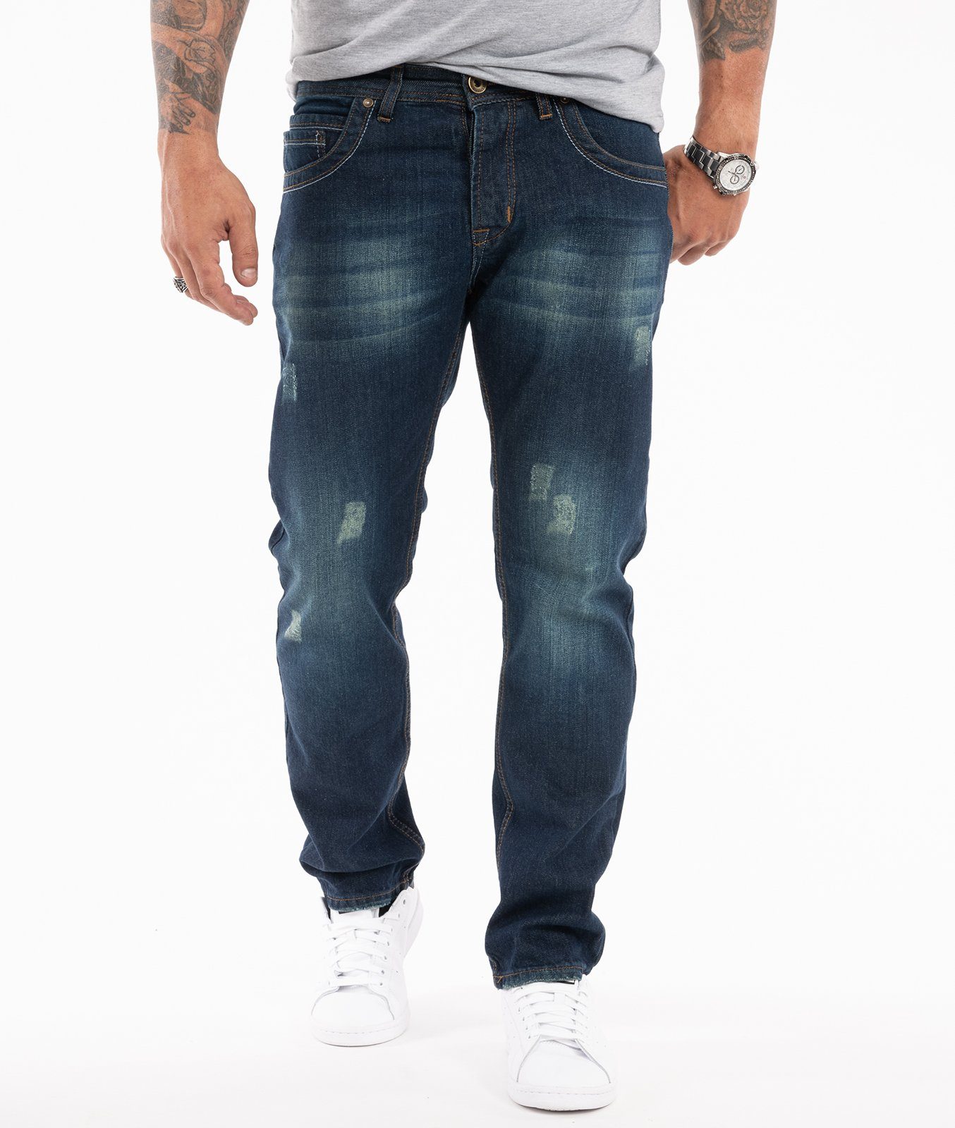 Rock Creek Regular-fit-Jeans Herren Jeans Blau günstig online kaufen