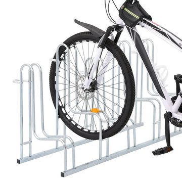 vidaXL Fahrradständer Fahrradständer für 5 Fahrräder Freistehend Verzinkter Stahl