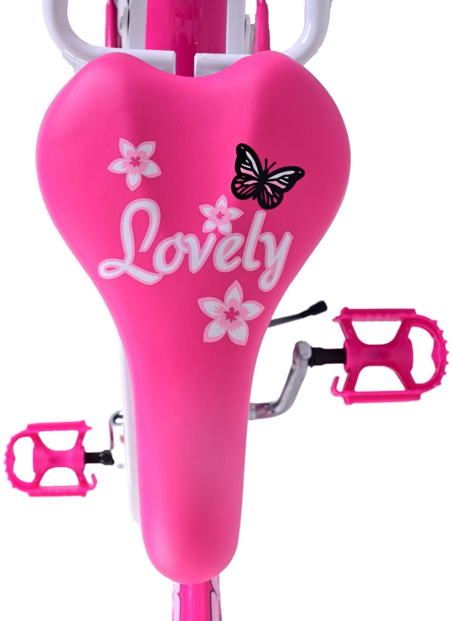 Volare Kinderfahrrad Lovely - Mädchen - 20 Zoll - Rosa - Rücktrittbremse - Luftbereifung, bis 115 kg, Rahmenhöhe: 27,5 cm, Lenkerhöhe einstellbar