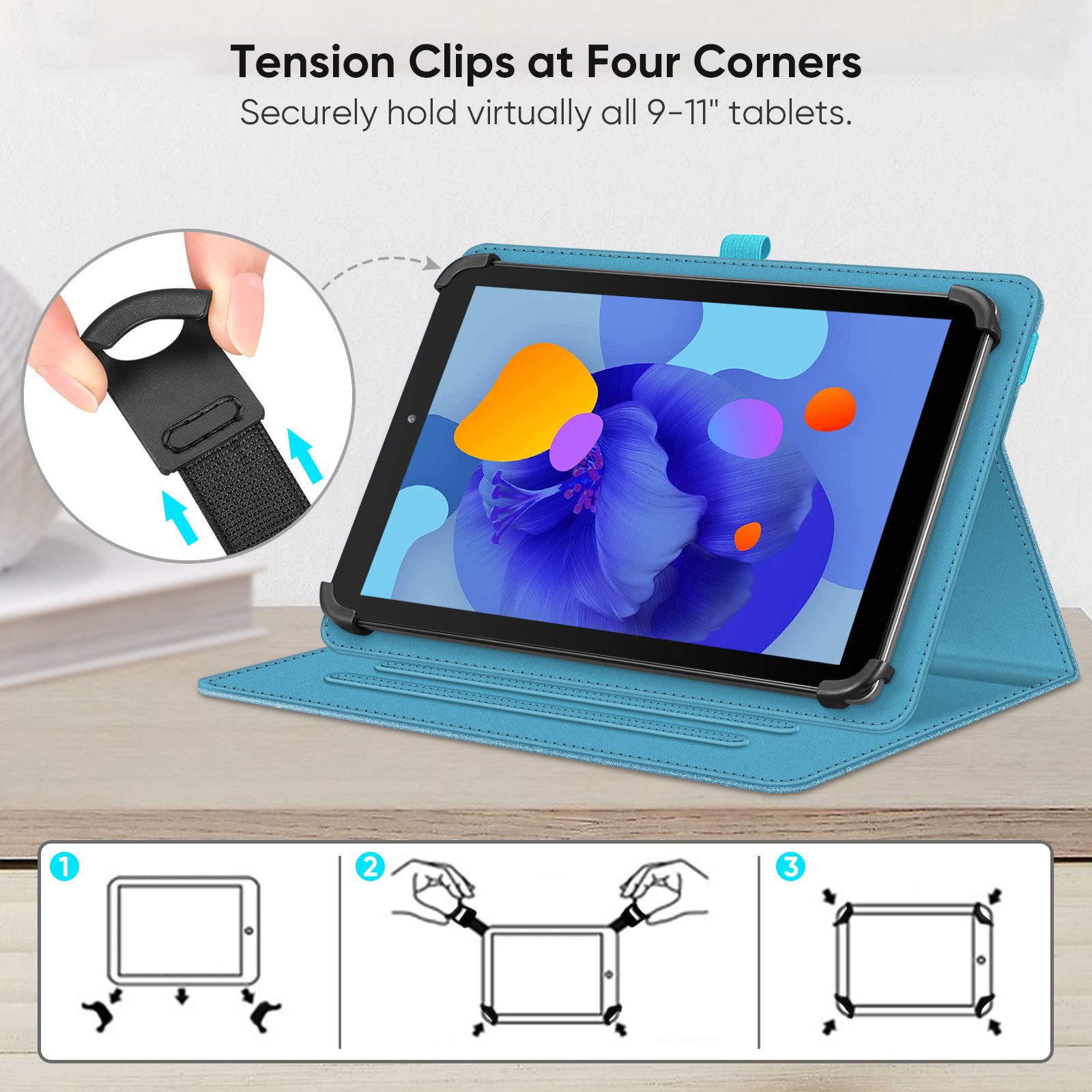 Fintie Tablet-Hülle Universal Hülle für Blackview Tab60 WiFi Tablet 10''/Tab 70/Tab 80 10" – Bild 5 von 5