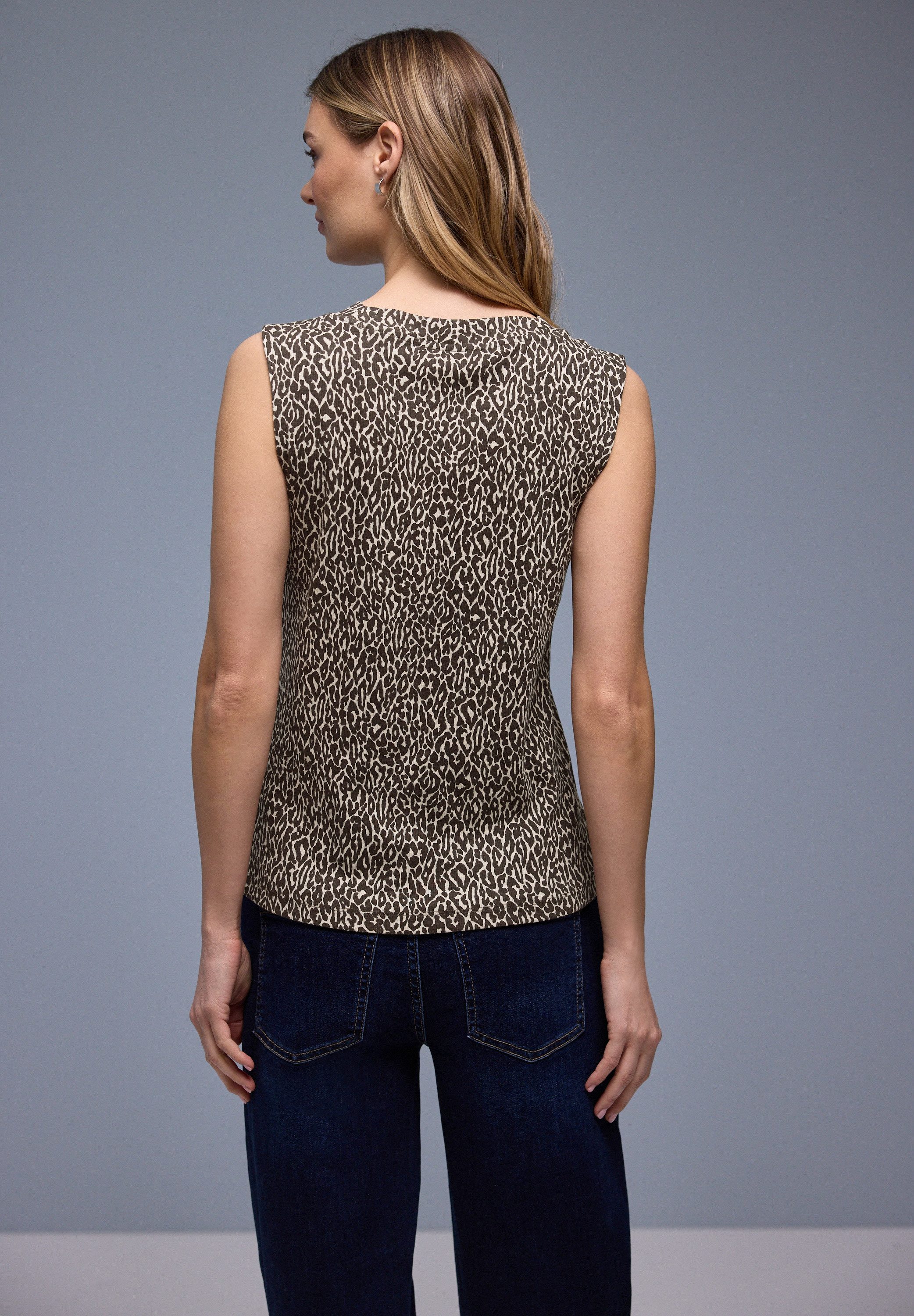 STREET ONE Ripptanktop im Leo-Look / Animal-Print günstig online kaufen