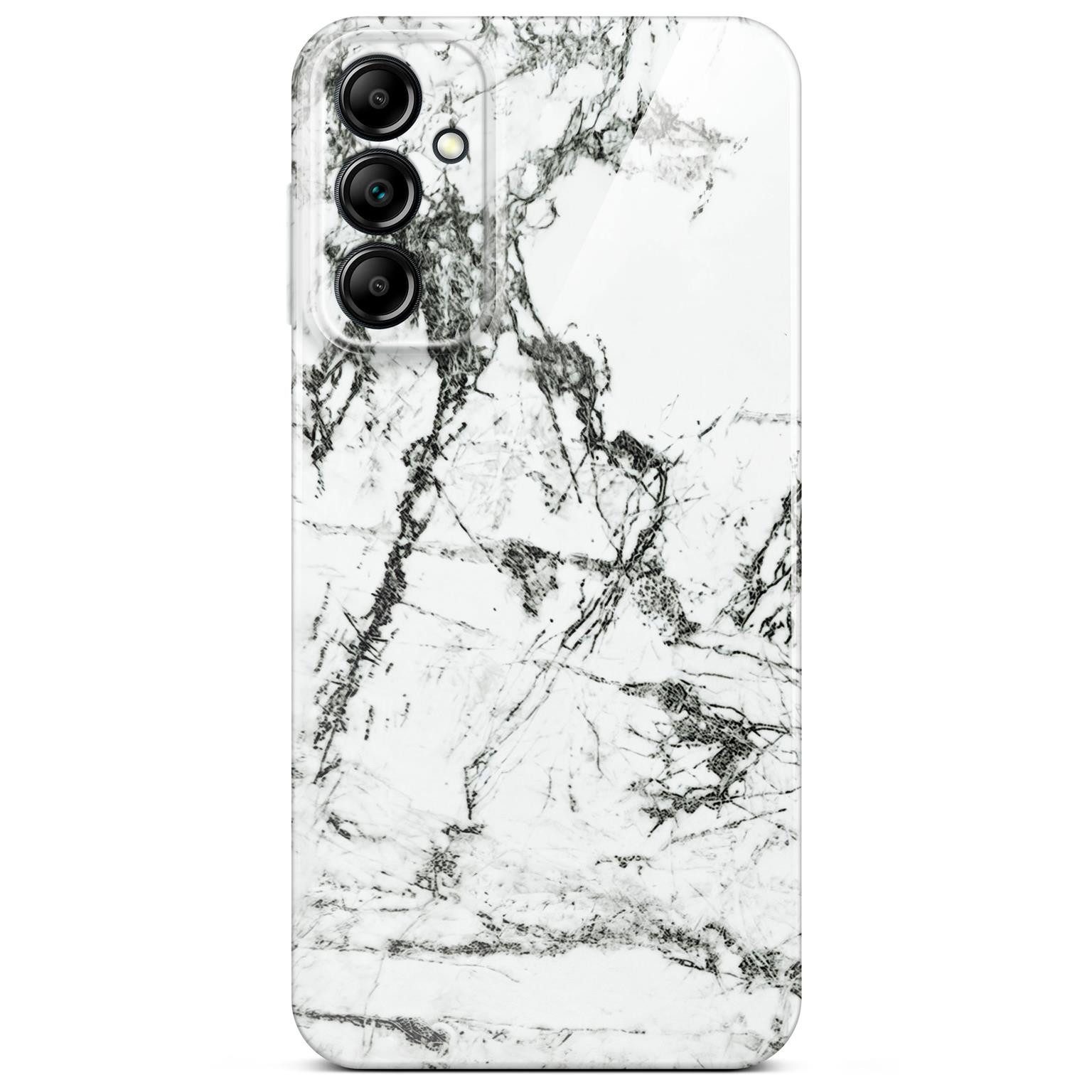 Handyhülle für Samsung Galaxy A14 (4G) Hülle Marmor Bliss Cover Weiß Grau
