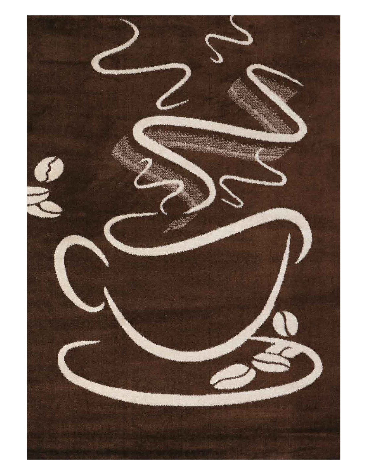 Vimoda Teppich Küchenteppich Braun Kaffee Teppich, günstig online kaufen