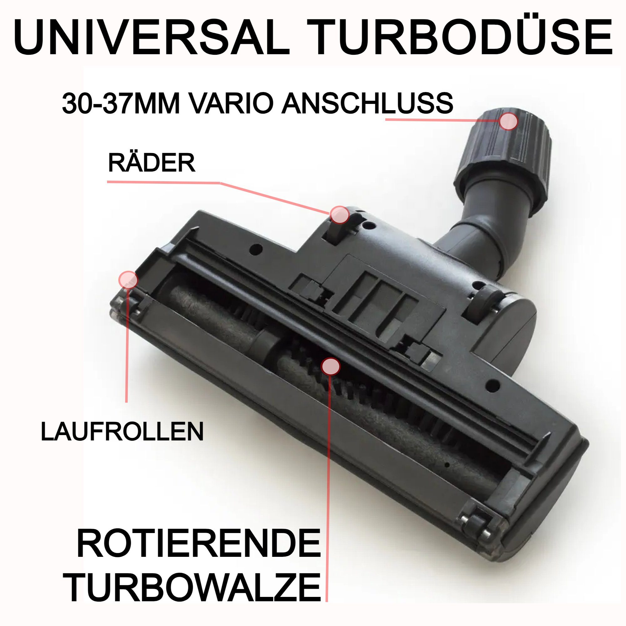 Maxorado Bodendüse Turbodüse für Staubsauger Thomas 787210 CleanLight 787263 Düse Bürste, Zubehör für 787210 CleanLight 787263 793268 139394 139791 139446, (1-tlg), 787210 CleanLight 787263 793268 139394 139791 139446