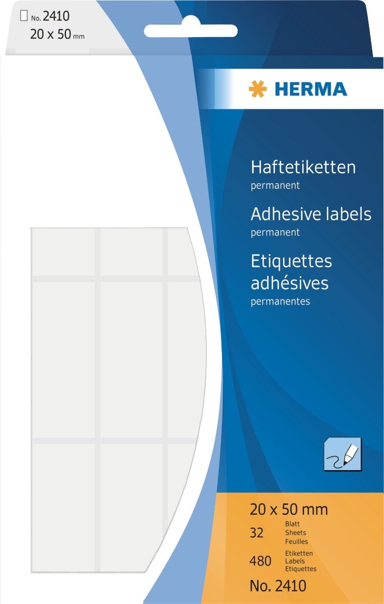 HERMA Etiketten Vielzweck-Etiketten 20x50mm weiß VE=480 Stück