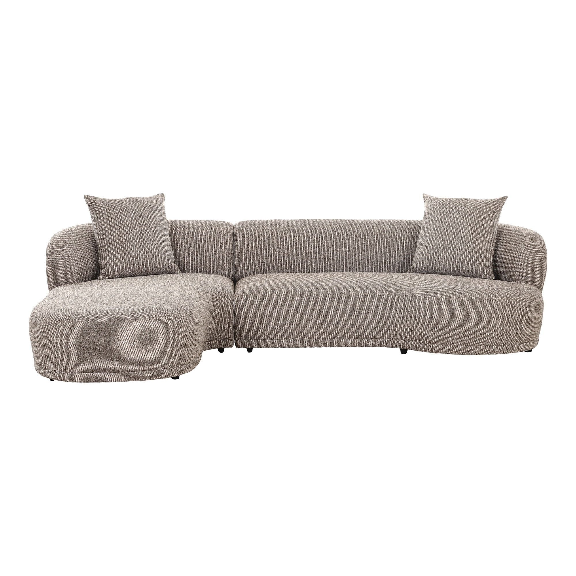 freiraum Ecksofa Kingston, in Braun, Polyester - 294x69cm (BxH)