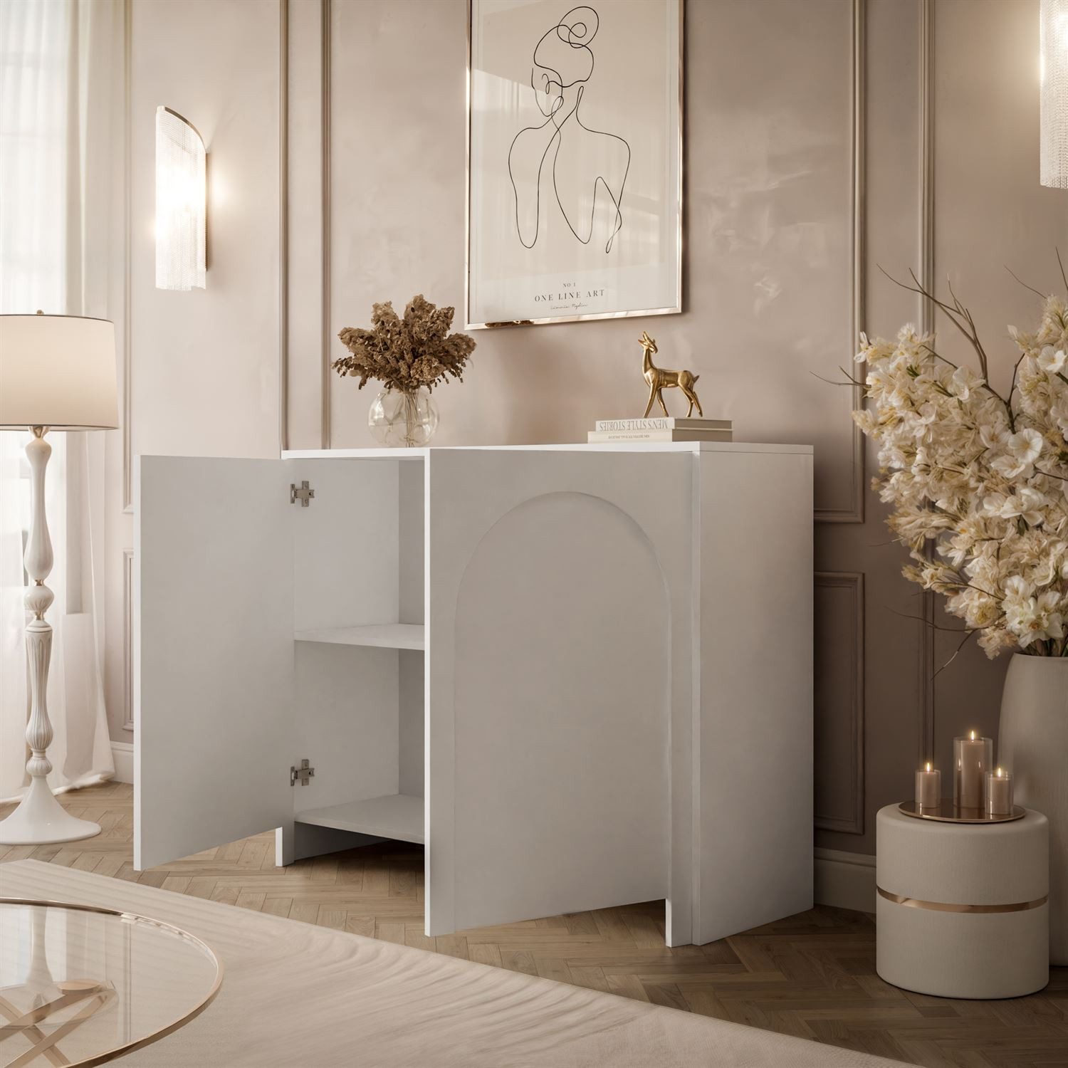 Lookway Kommode ARIADNA mit zwei Türen (1x Kommode), 104x83x35 cm – Bild 3 von 5
