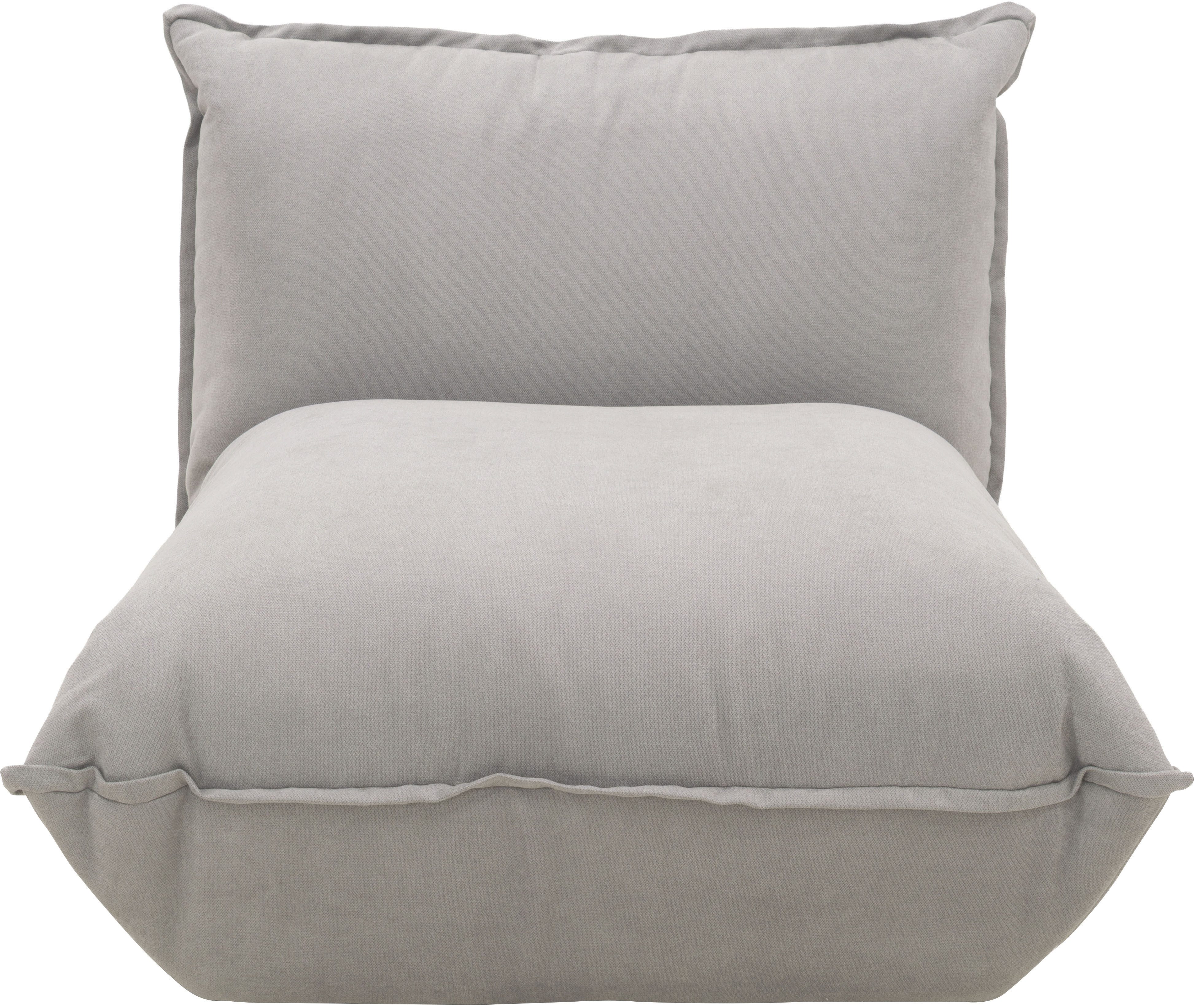 DOMO collection Sessel Nantes Loungesessel, Wohlfühlsessel mit 360° Drehfunktion, hochwertig gepolstert mit Federkern, Struktur weich, grau