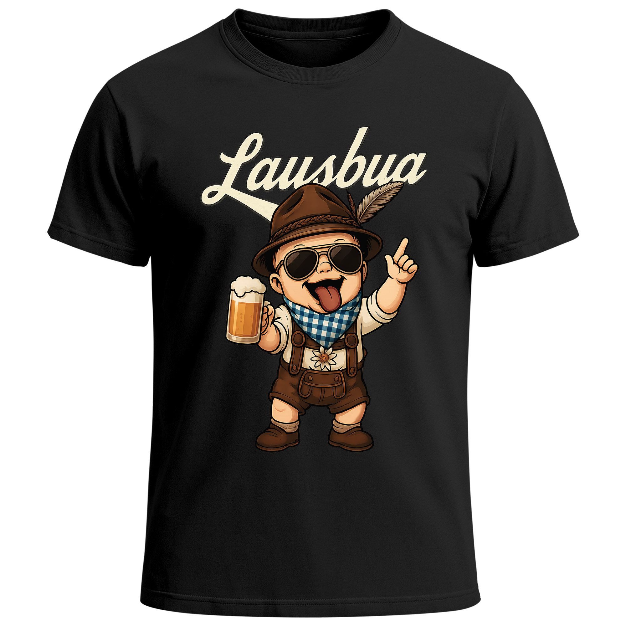 MoonWorks Print-Shirt Herren T-Shirt für das Oktoberfest Lausbua Fun-Shirt günstig online kaufen