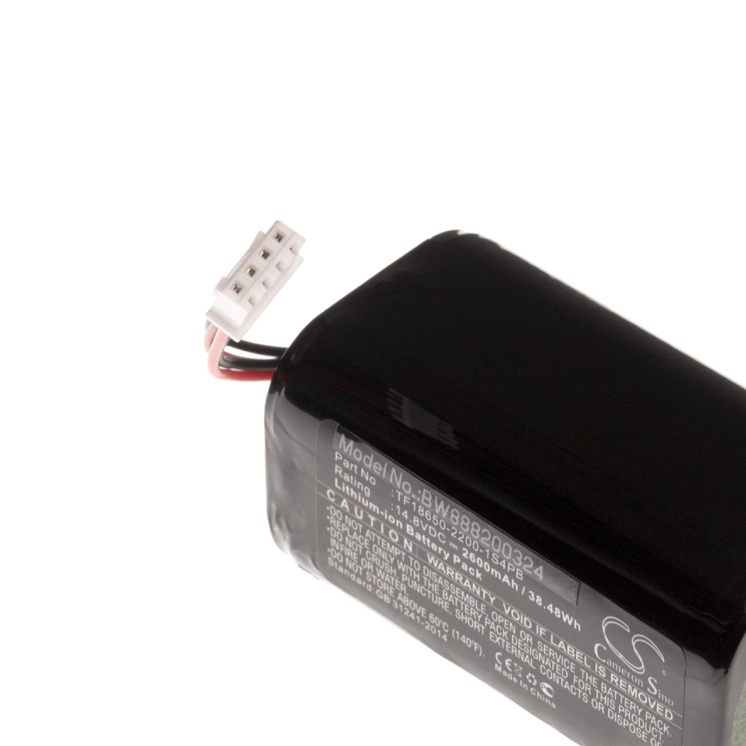 TF18650-2200-1S4PB 2600 mAh V) Akku Ersatz Audio für vhbw (14,8 Pro für Li-Ion