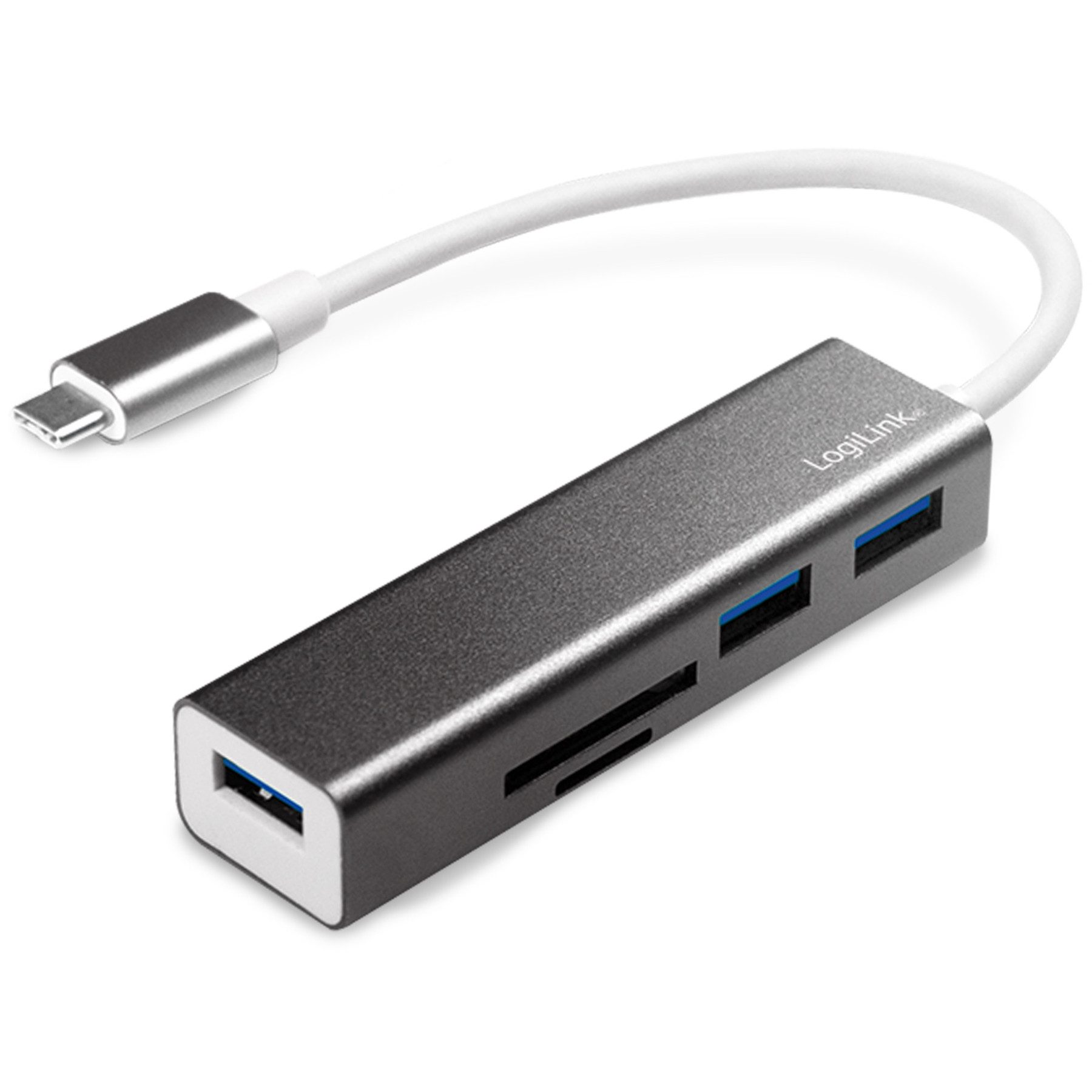 LOGILINK USB-C Hub UA0305, Kartenleser USB-Adapter