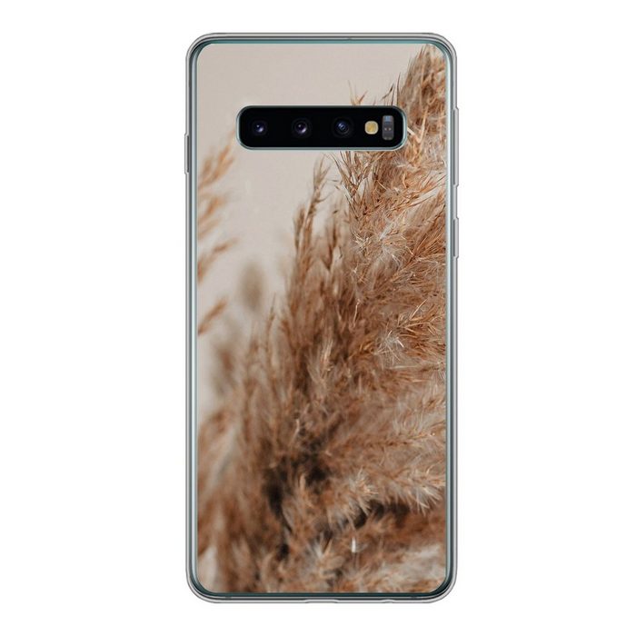 MuchoWow Handyhülle Gras - Pflanzen - Natur - Pampasgras Phone Case Handyhülle Samsung Galaxy S10 Silikon Schutzhülle